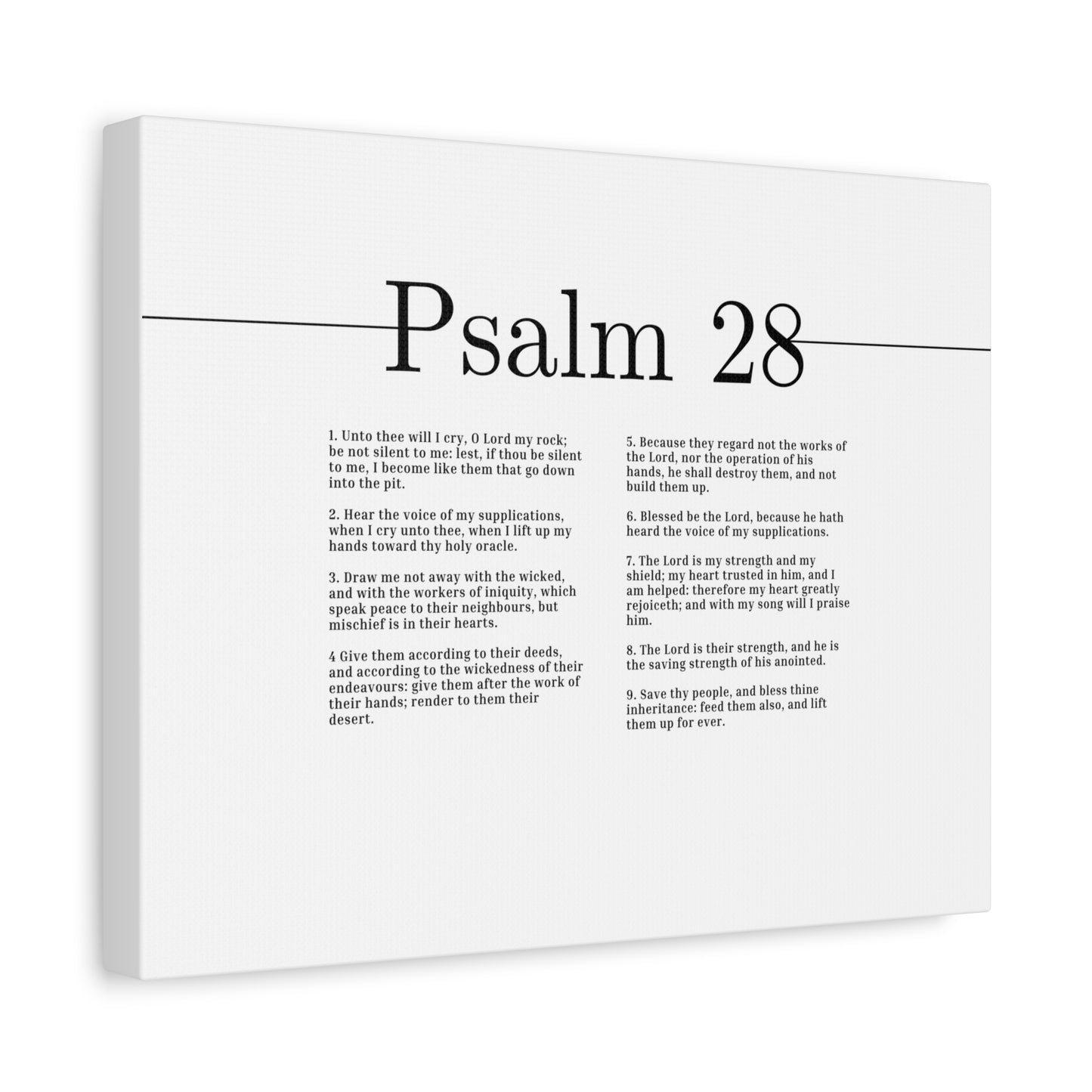 Scripture Canvas Blessed Be The Lord Psalm 28 Christian Wall Art Bible Verse Print Ready to Hang