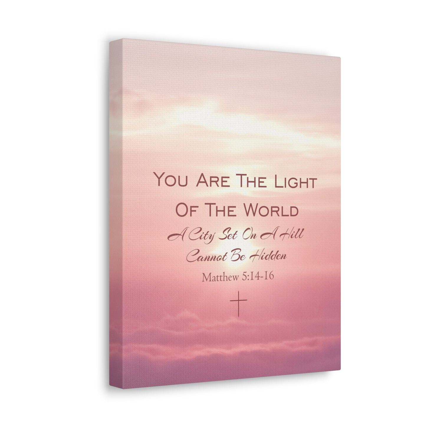 You Are The Light Matthew 5:14-16 Christian Wall Art Bible Verse Print Ready to Hang