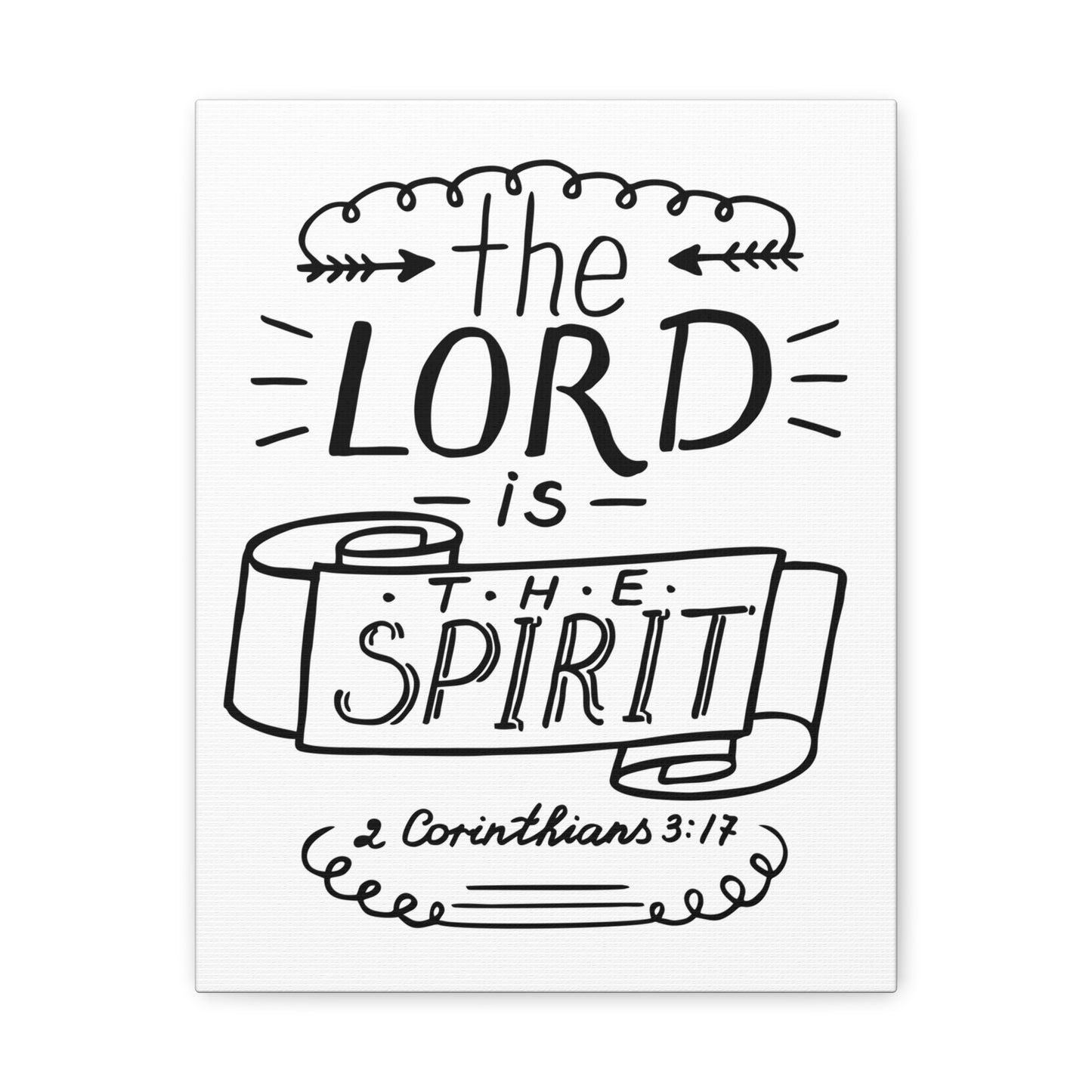 The Lord is The Spirit 2 Corinthians 3:17 Christian Wall Art Bible Verse Print Ready To Hang