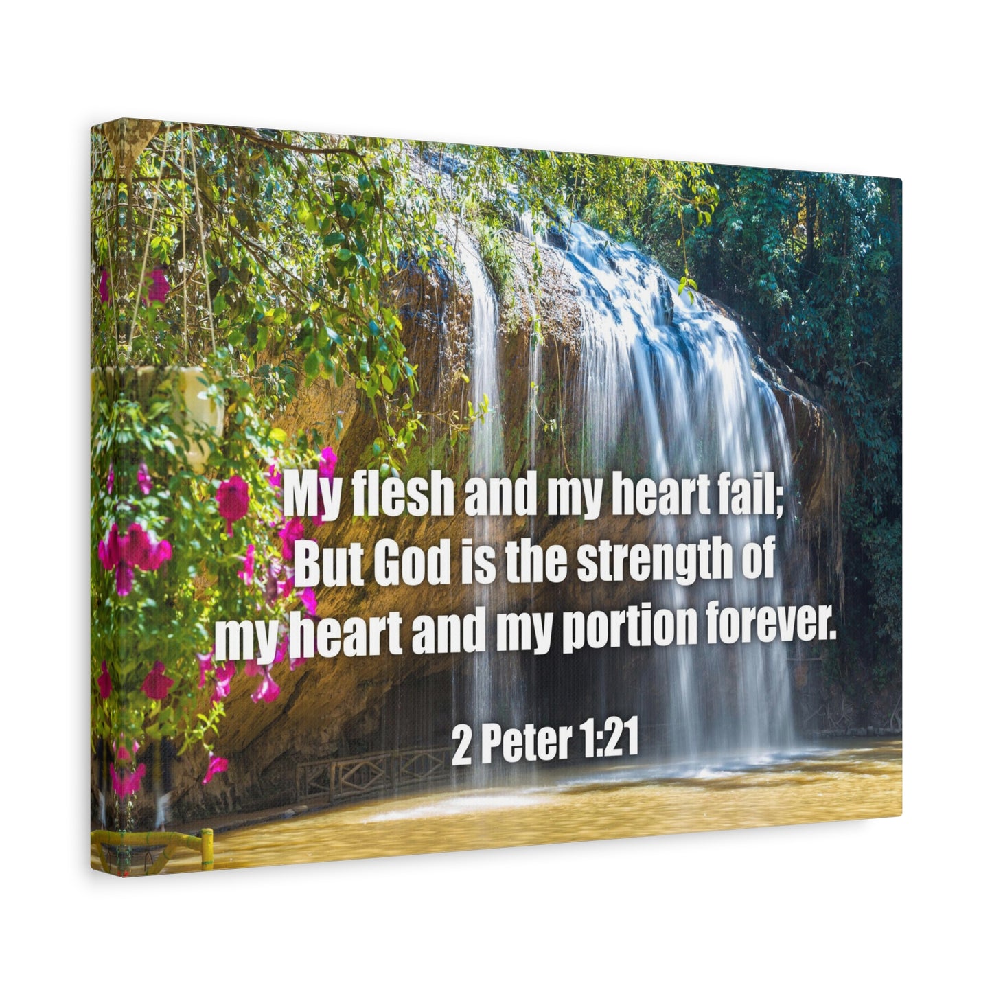 Scripture Canvas My Flesh and My Heart Psalm 73:26 Christian Wall Art Bible Verse Print Ready to Hang