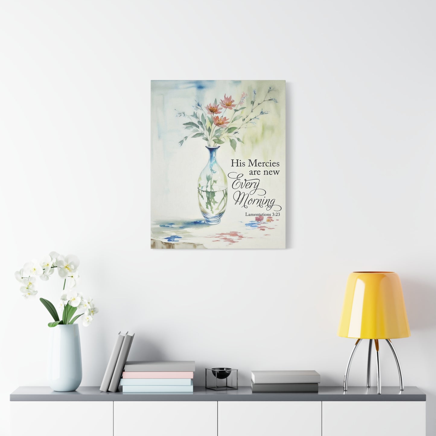 Scripture Walls Lamentations 3:23 Every Morning Bible Verse Canvas Christian Wall Art Ready to Hang Unframed