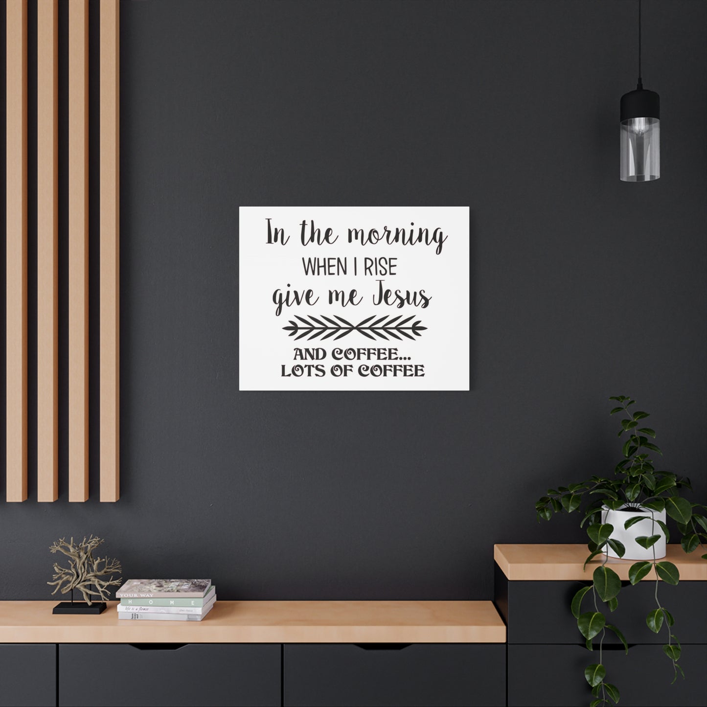Scripture Canvas In The Morning When I Rise Psalm 59:6 Christian Wall Art Print Ready to Hang