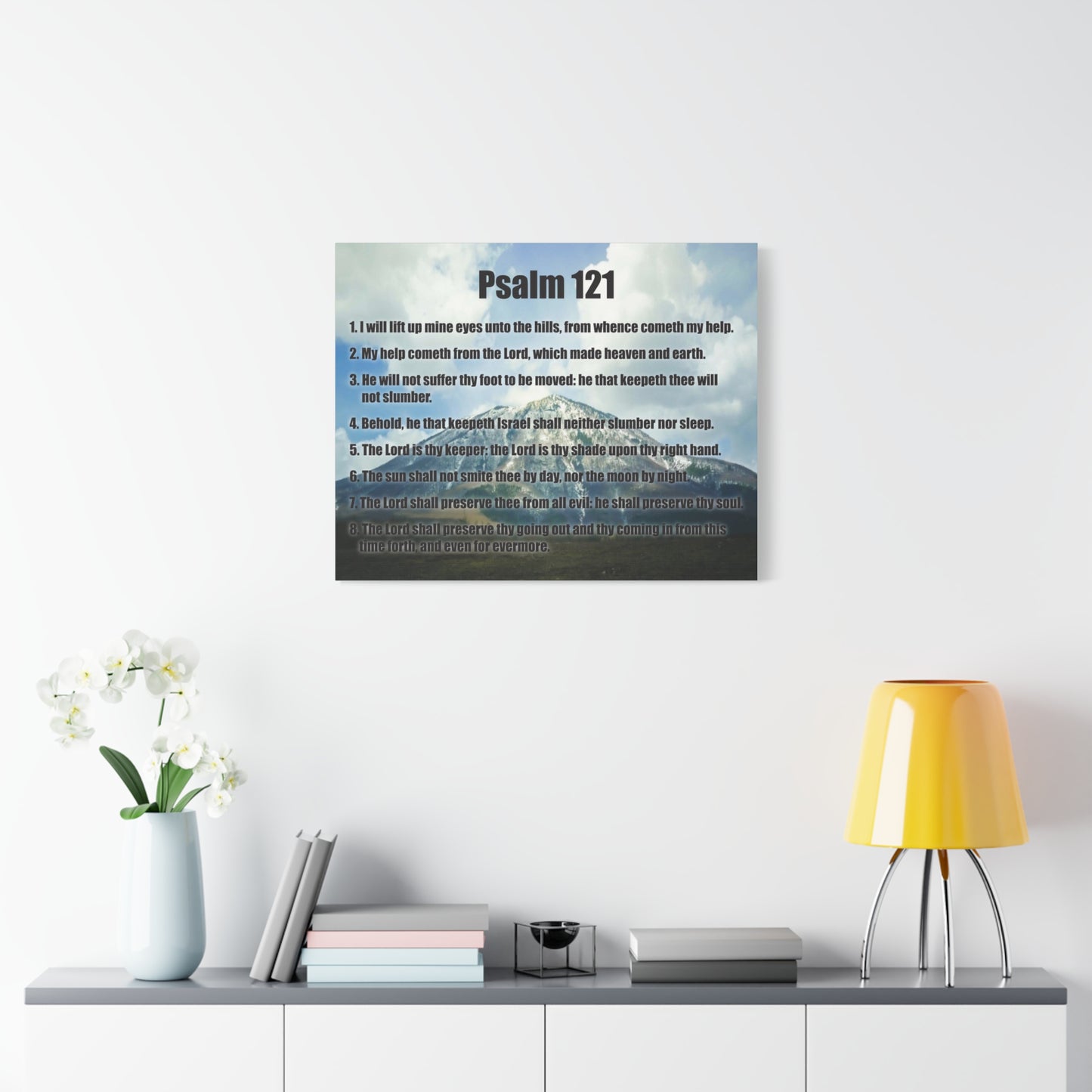 Scripture Walls God Watches Over You Psalm 121:7 Christian Wall Art Print Ready to Hang