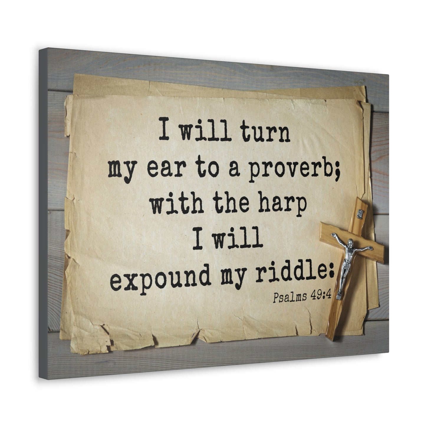 To A Proverb Psalms 49:4 Bible Verse Canvas Christian Wall Art Ready to Hang