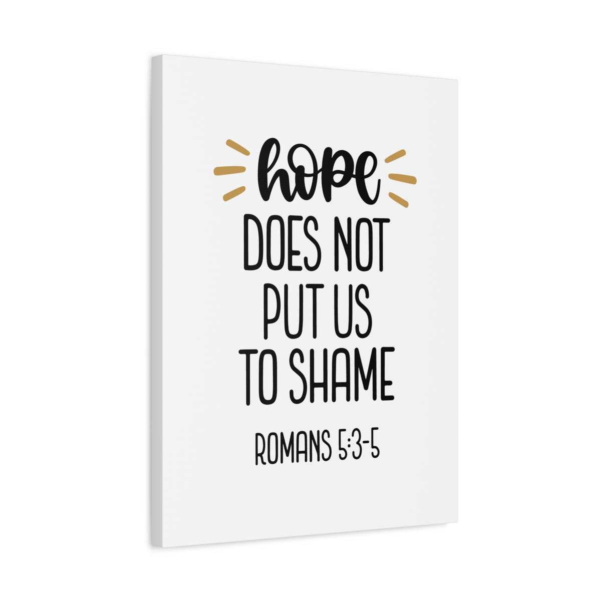 Scripture Canvas Hope Romans 5:3-5 Christian Wall Art Bible Verse Print Ready to Hang