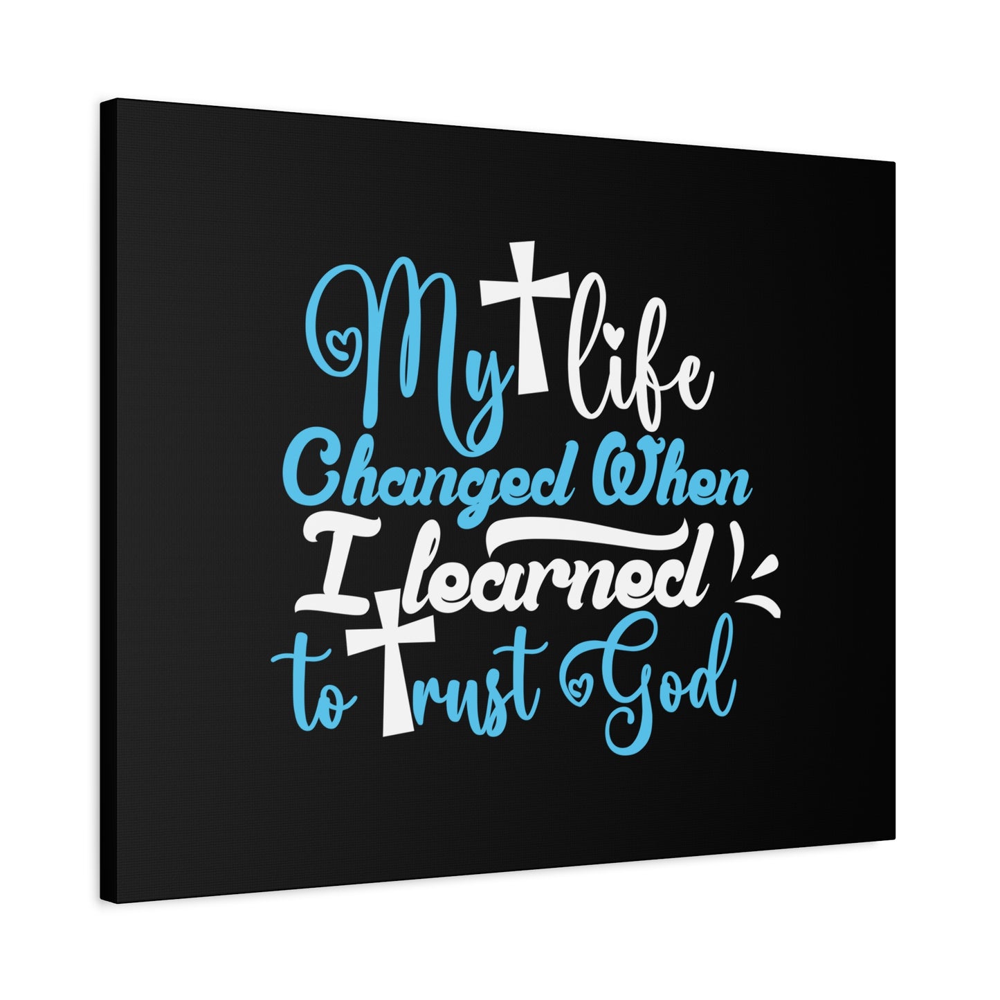 Scripture Canvas I Learned To Trust God Psalm 28:7 Christian Wall Art Bible Verse Print Ready to Hang
