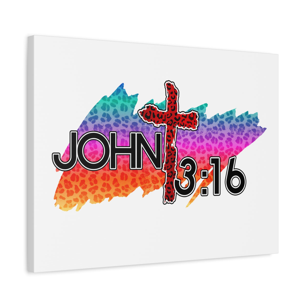 Scripture Canvas Cross Jaguar John 3:16 Christian Wall Art Bible Verse Print Ready to Hang