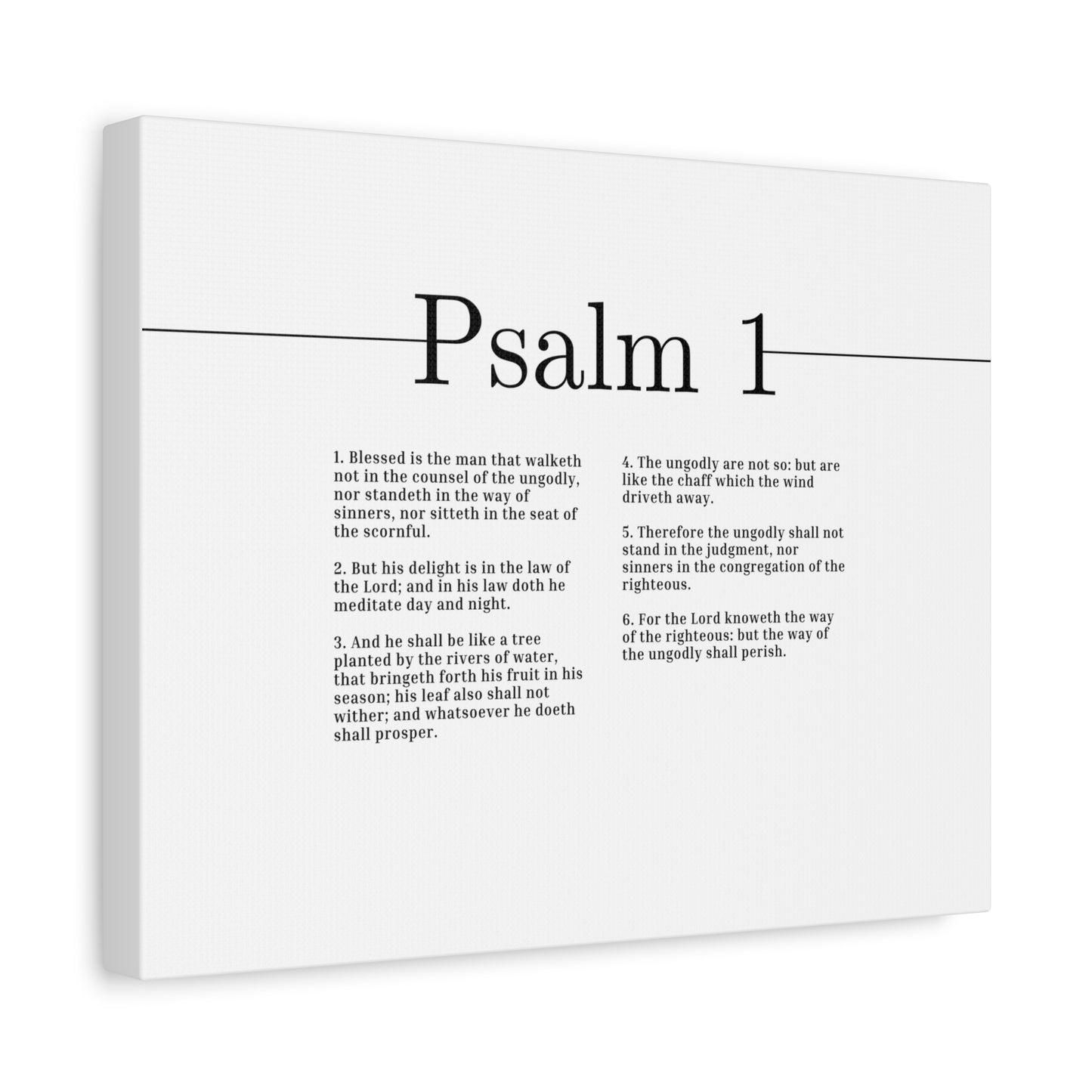 Scripture Canvas The Way Of The Righteous Psalm 1 Christian Wall Art Bible Verse Print Ready to Hang