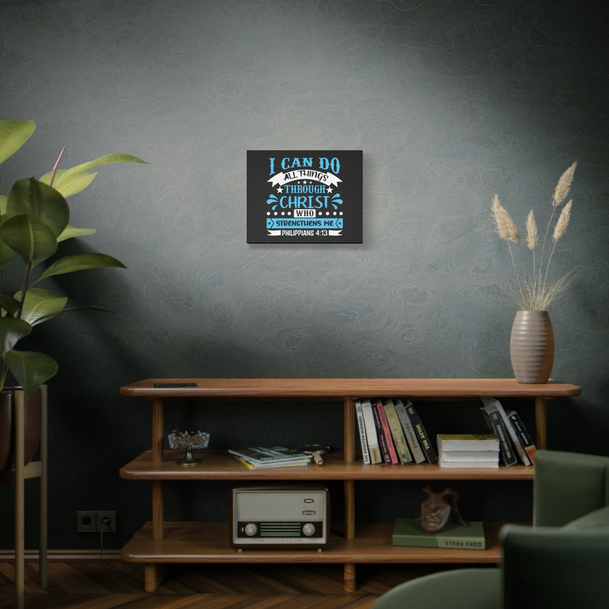Scripture Canvas I Can Do All Things Philippians 4:13 Christian Wall Art Bible Verse Print Ready to Hang