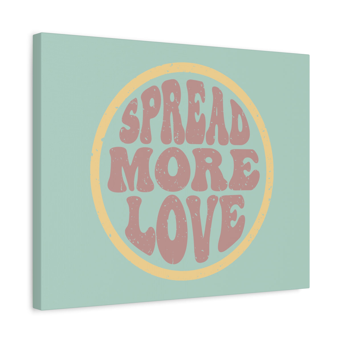 Scripture Canvas Spread More Love 1 John 4:7-8 Green Circle Christian Wall Art Bible Verse Print Ready to Hang