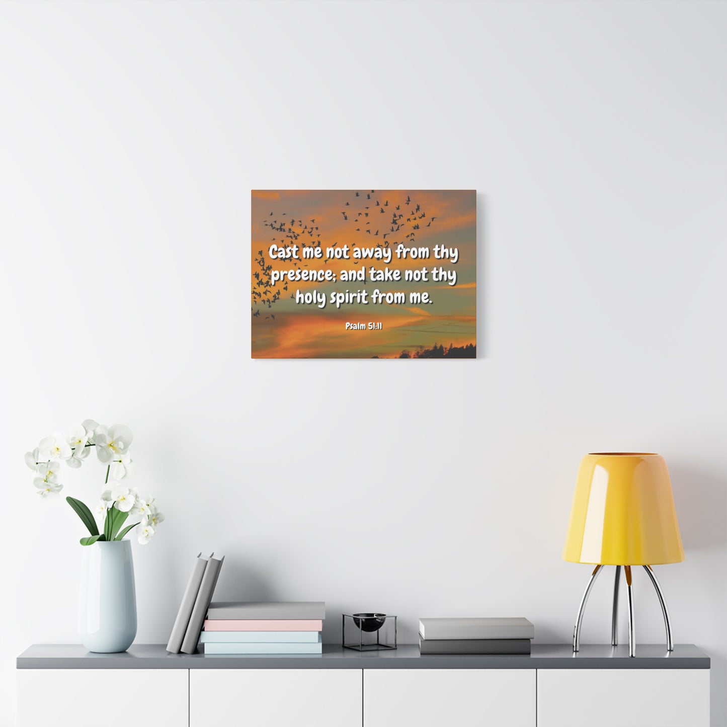 Scripture Canvas Holy Spirit Psalms 51:11 Christian Wall Art Bible Verse Print Ready to Hang