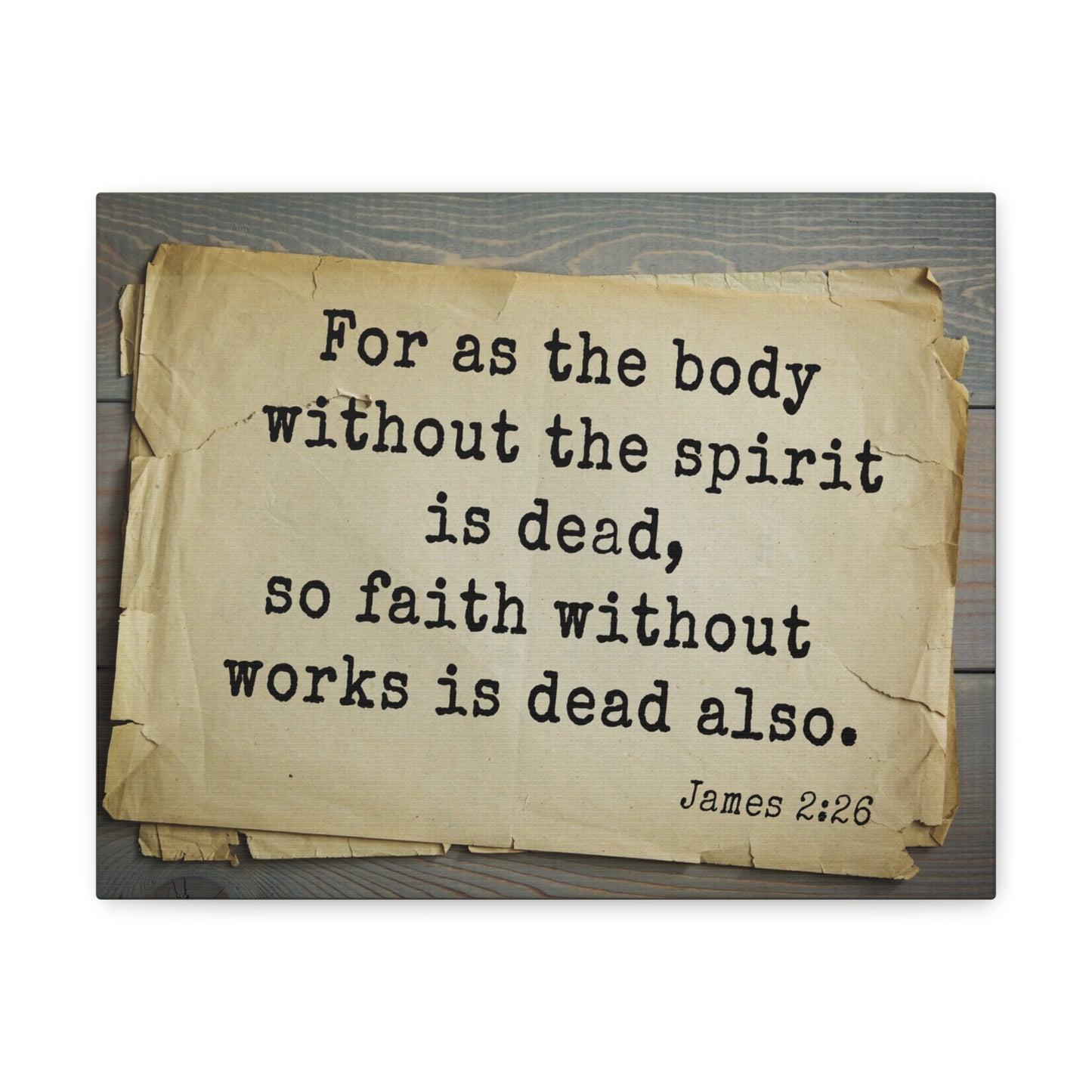 Without The Spirit Is Dead James 2:26 Bible Verse Canvas Christian Wall Art Bible Verse Print Ready To Hang