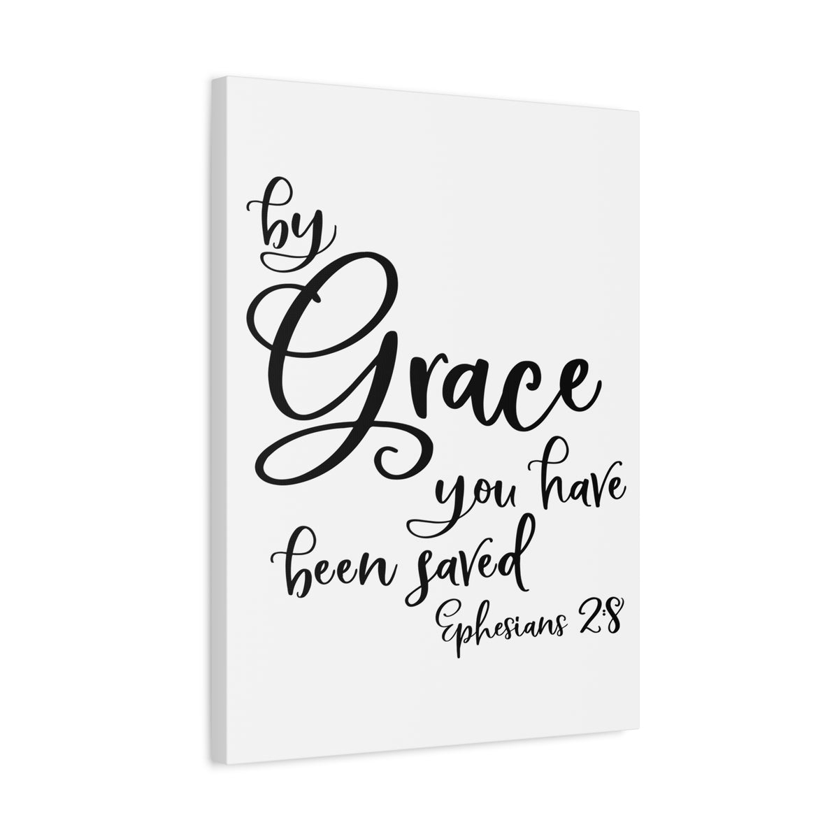 Scripture Canvas The Grace You Ephesian 2:8 Christian Wall Art Bible Verse Print Ready to Hang