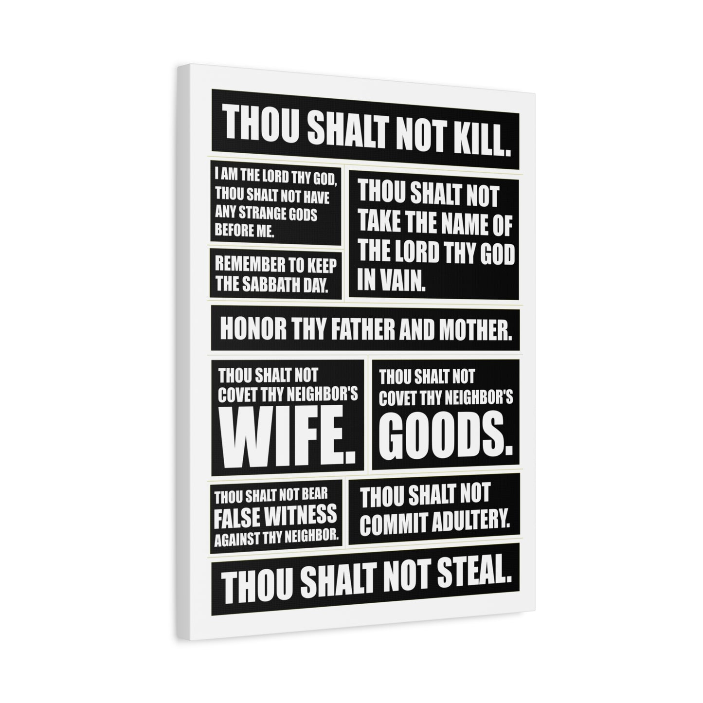 Scripture Walls The Ten Commandments Deuteronomy 4:13 Christian Wall Art Print Ready to Hang