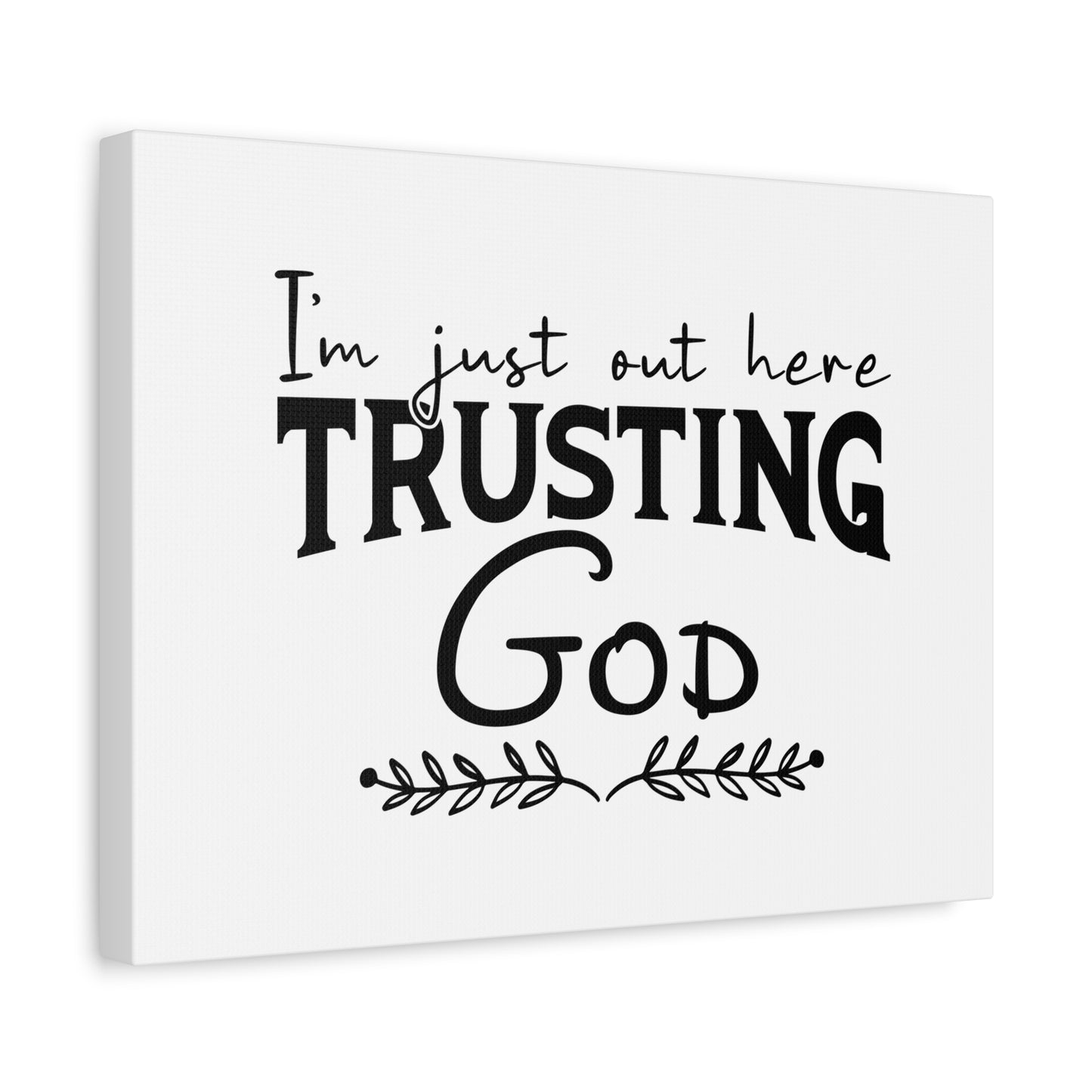 Scripture Canvas Trusting God Psalm 37:3 Leaves Christian Wall Art Bible Verse Print Ready to Hang