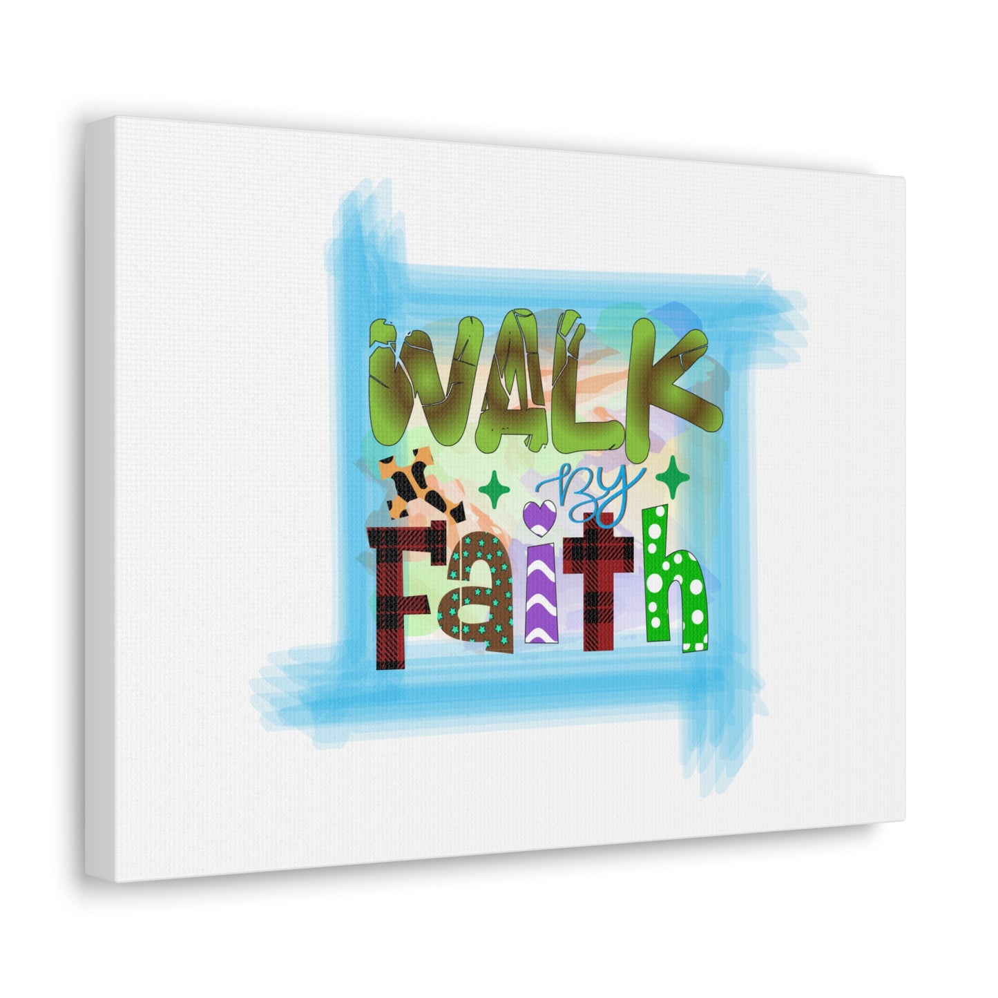 Walk By Faith 1 John 5:4 Christian Wall Art Bible Verse Print Ready to Hang