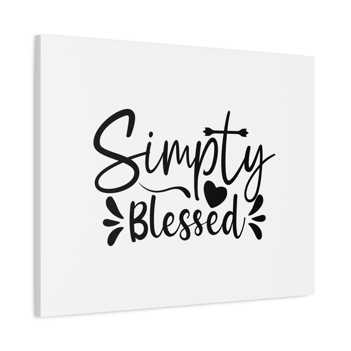 Scripture Canvas Simply Blessed Psalms 67:7 Heart & Cross Christian Wall Art Bible Verse Print Ready to Hang