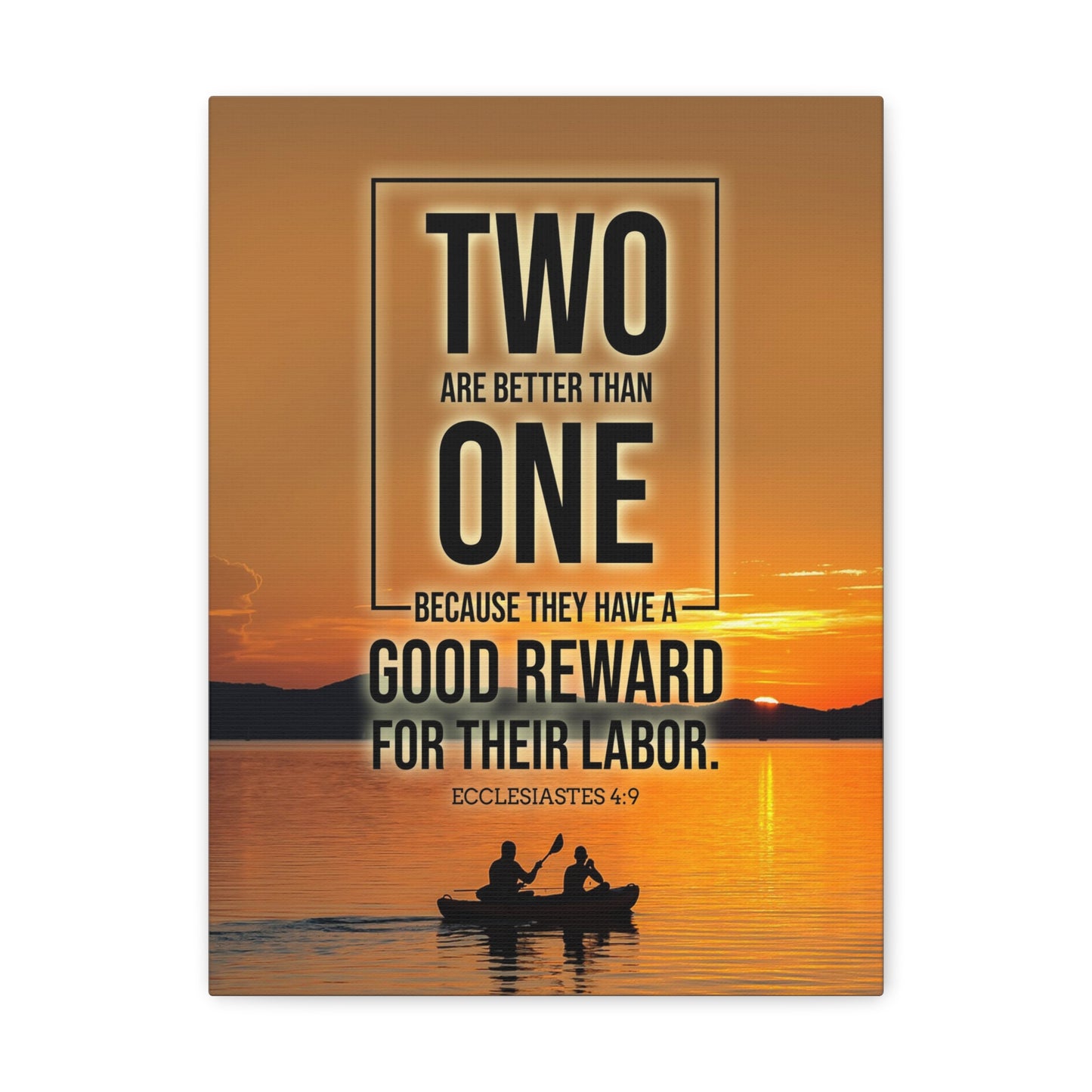 Two Are Better Than One Ecclesiastes 4:9 Christian Wall Art Bible Verse Print Ready to Hang