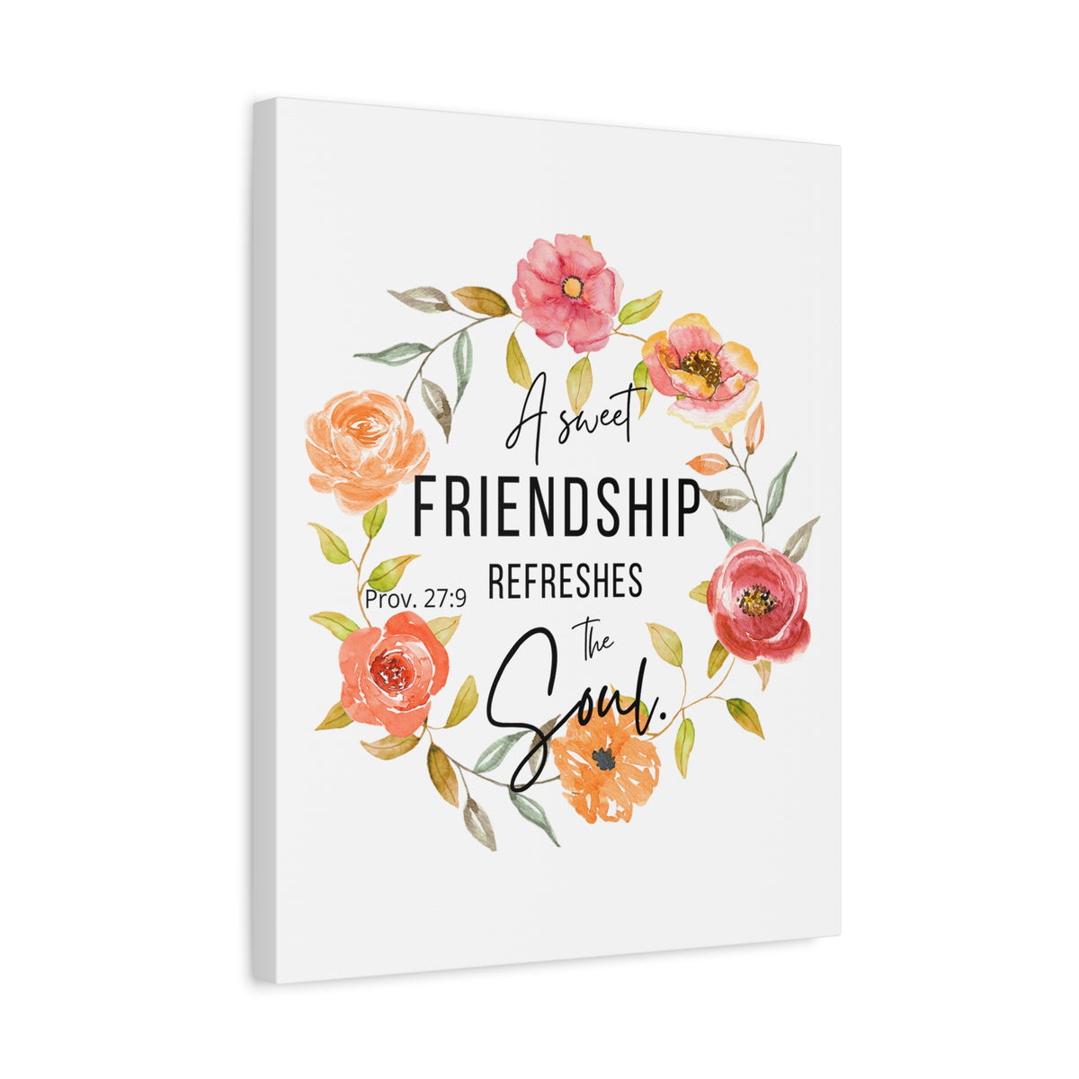 Scripture Walls A Sweet Friendship Proverbs 27:9 Bible Verse Canvas Christian Wall Art Ready to Hang Unframed