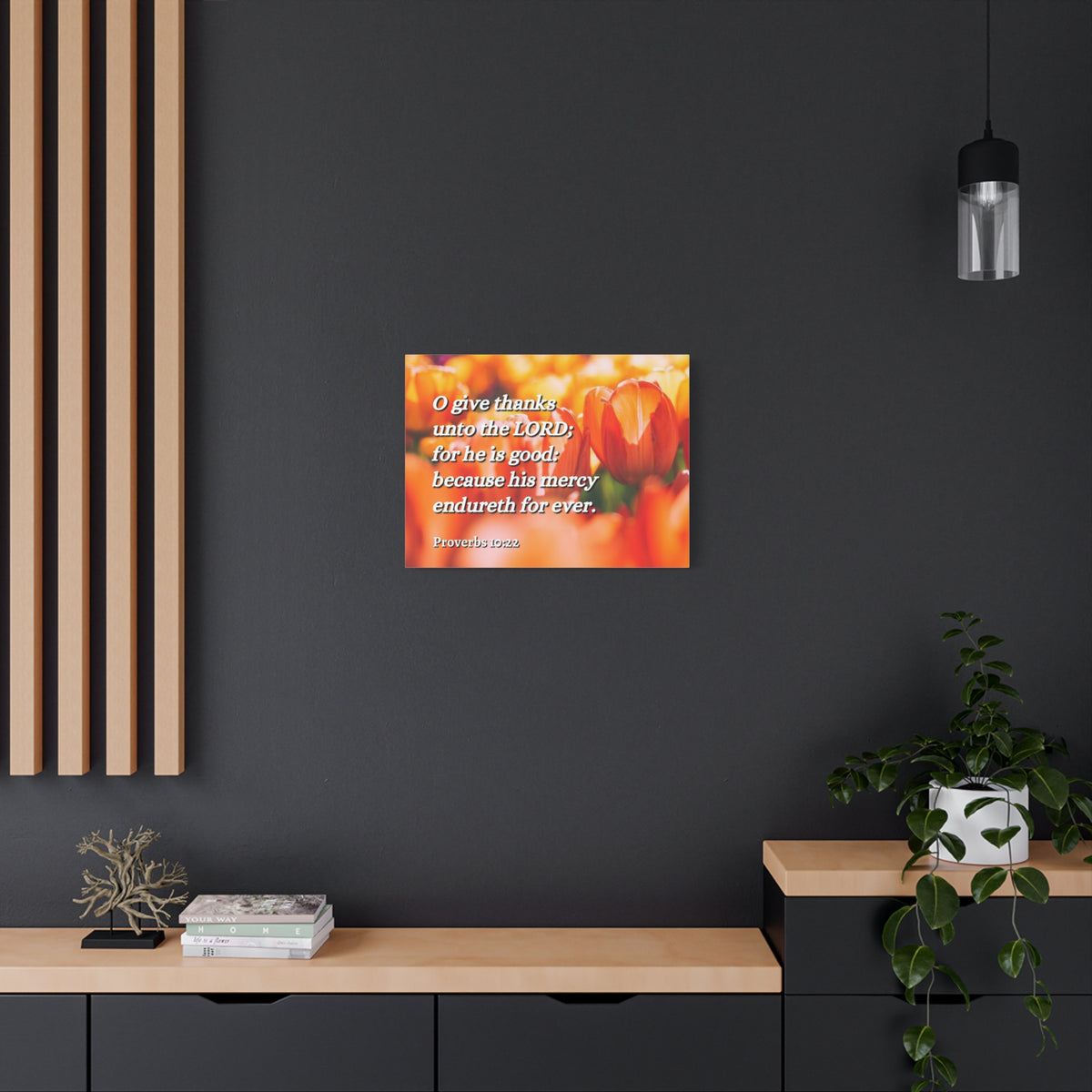 Scripture Canvas The Blessing Proverbs 10:22 Christian Wall Art Bible Verse Print Ready to Hang