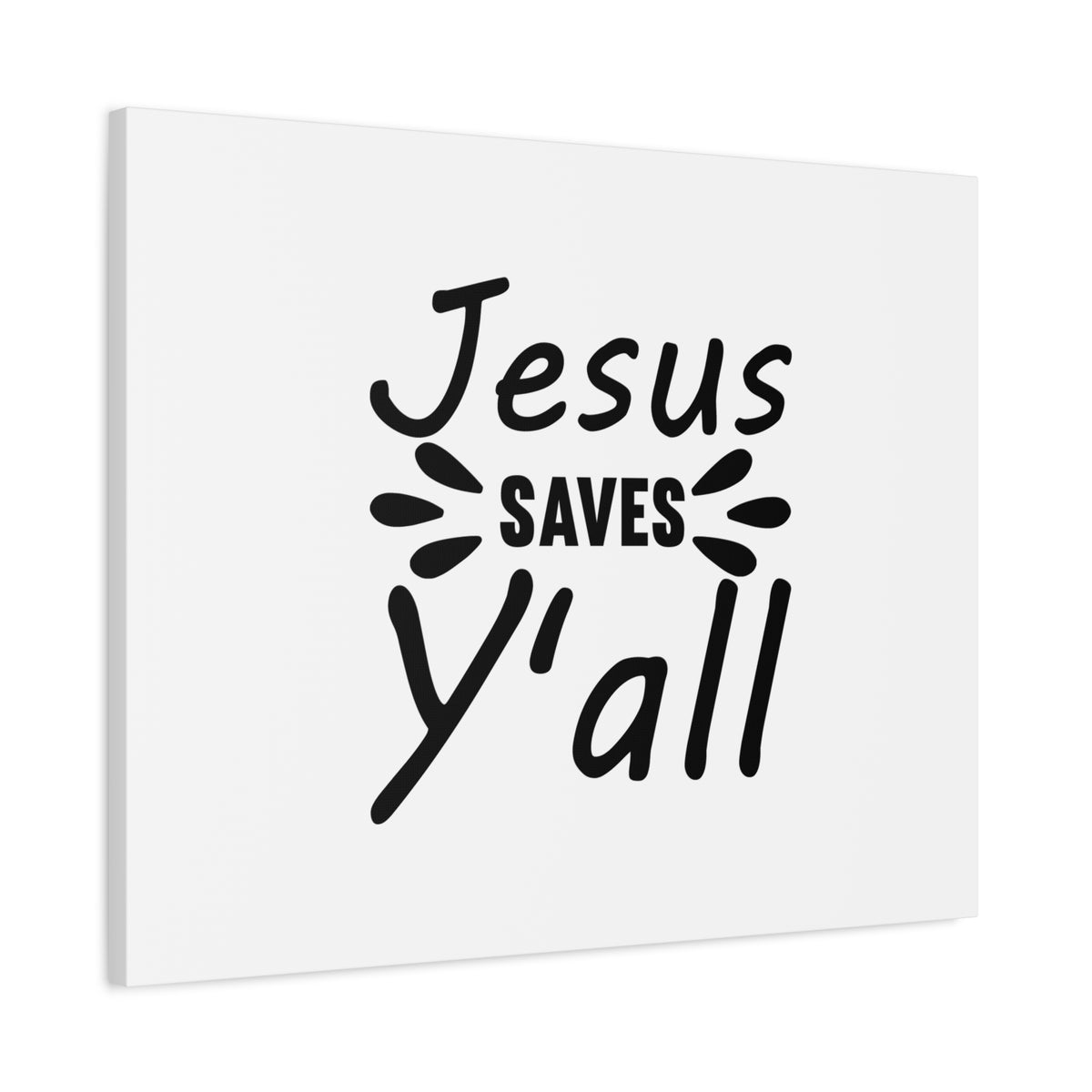 Scripture Canvas Jesus Saves Y'all Romans 6:23 Christian Wall Art Bible Verse Print Ready to Hang