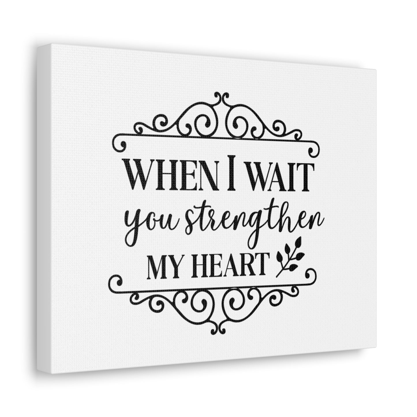 When I Wait Psalm 27:14 Christian Wall Art Print Ready to Hang