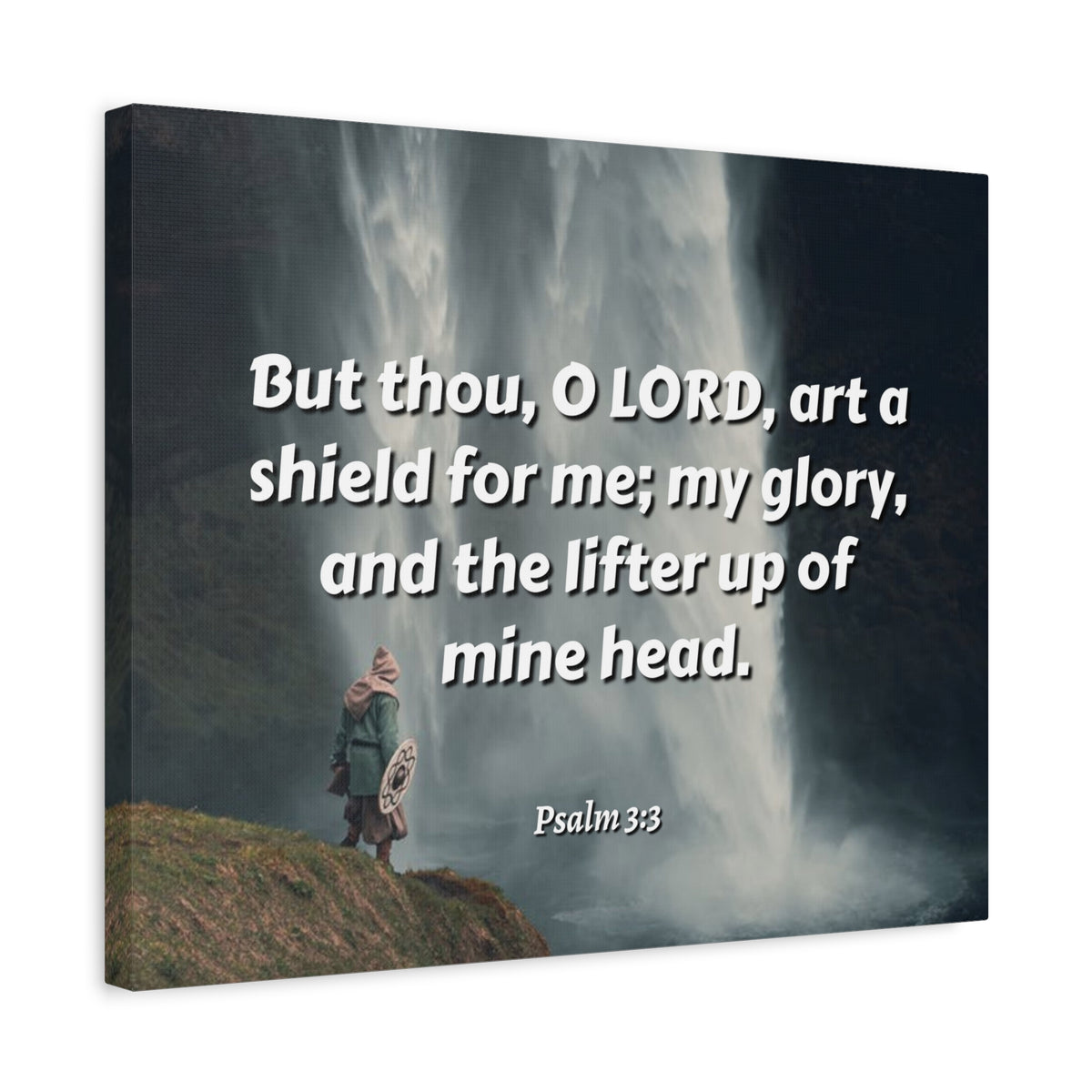 Scripture Canvas My Shield Psalm 3:3 Christian Wall Art Bible Verse Print Ready to Hang