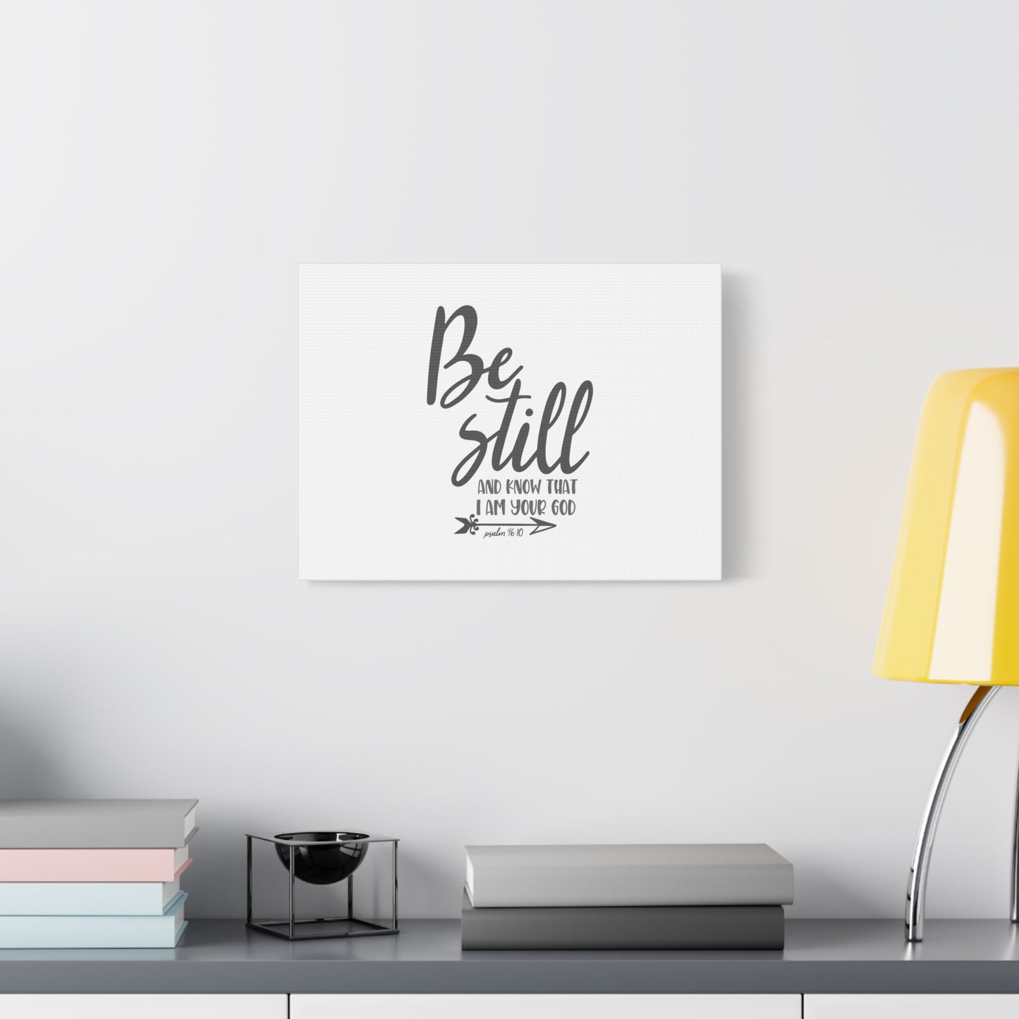 Scripture Canvas Know That I Am Your God Psalm 46:10 Christian Wall Art Bible Verse Print Ready to Hang