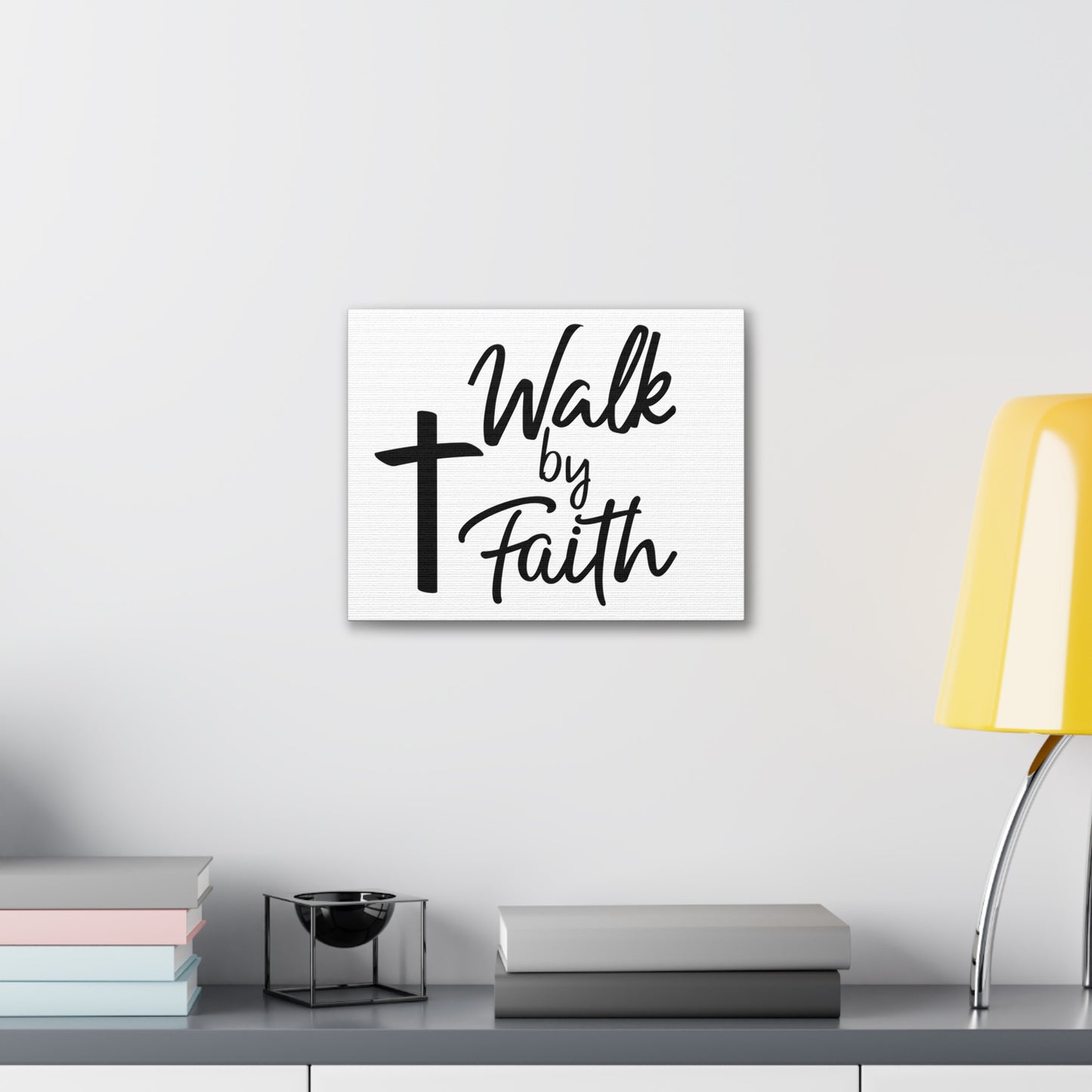 Walk By Faith 2 Corinthians 5:7 Christian Wall Art Print Ready to Hang
