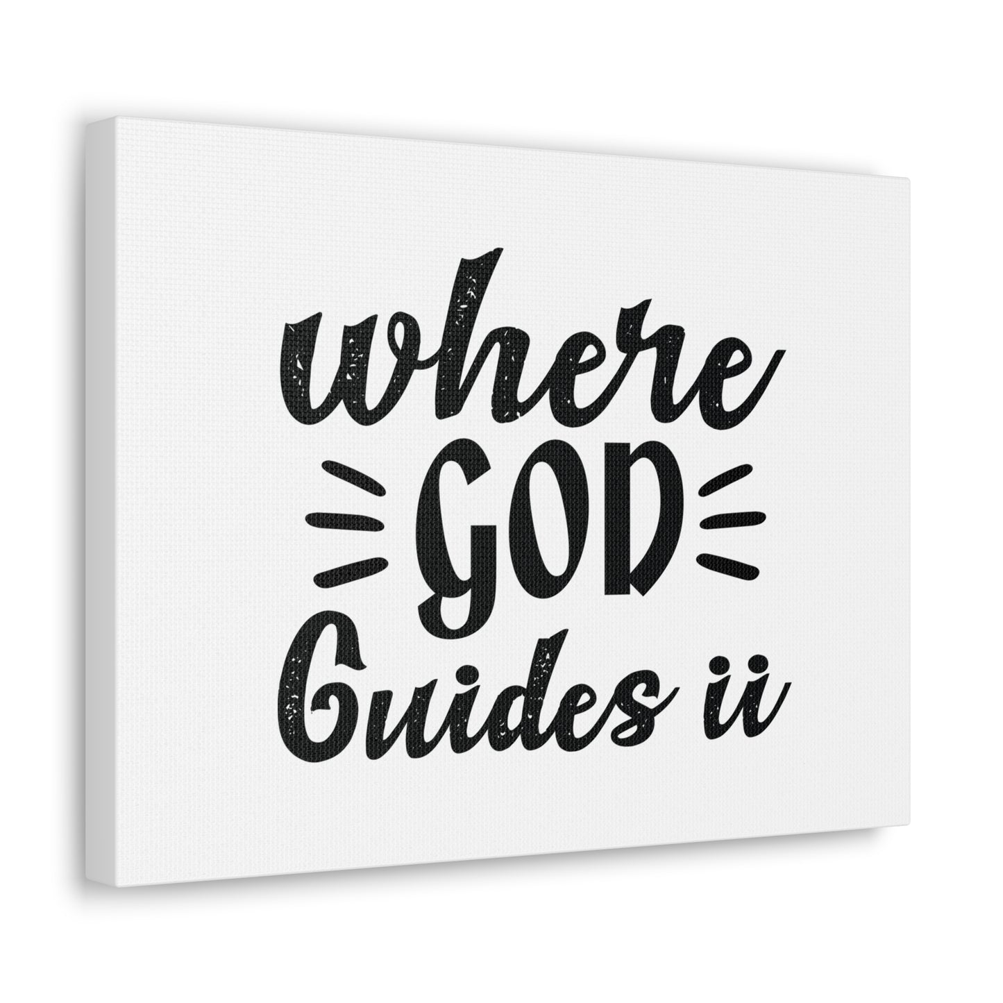Where God Guides U Psalm 119:105 Christian Wall Art Bible Verse Print Ready to Hang