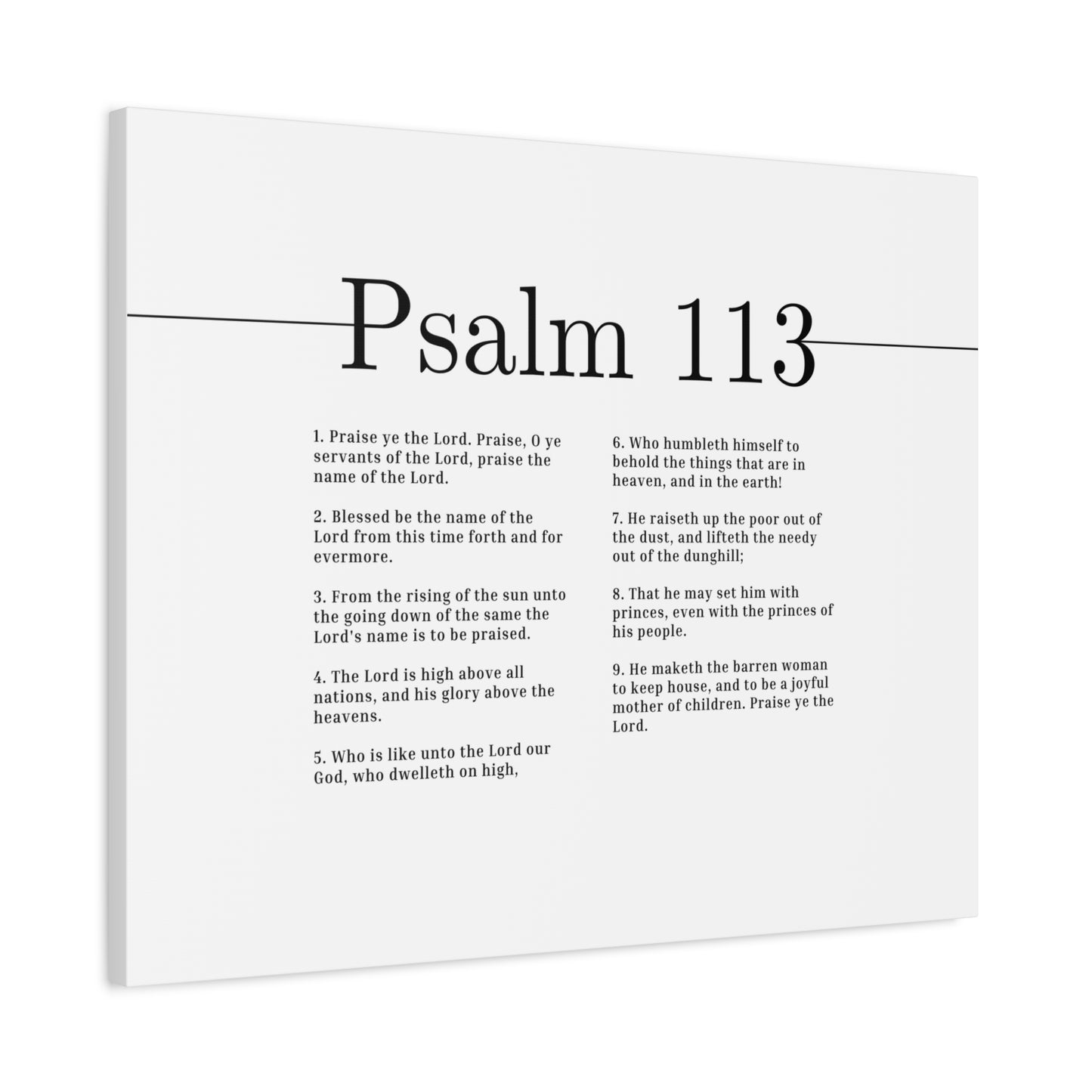Scripture Canvas Servants Of The Lord Psalm 113 Christian Wall Art Bible Verse Print Ready to Hang