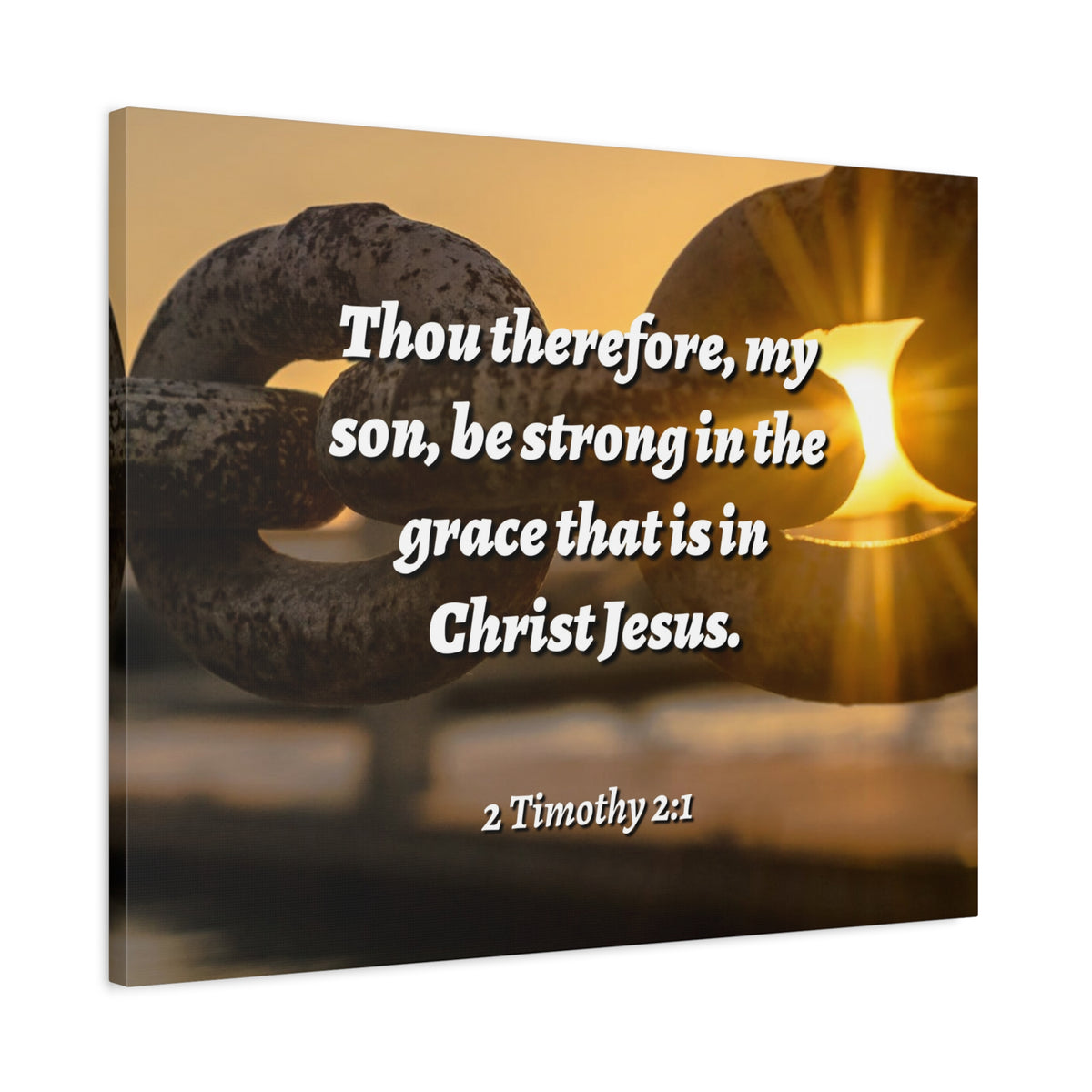 Scripture Canvas The Grace 2 Timothy 2:1 Christian Wall Art Bible Verse Print Ready to Hang