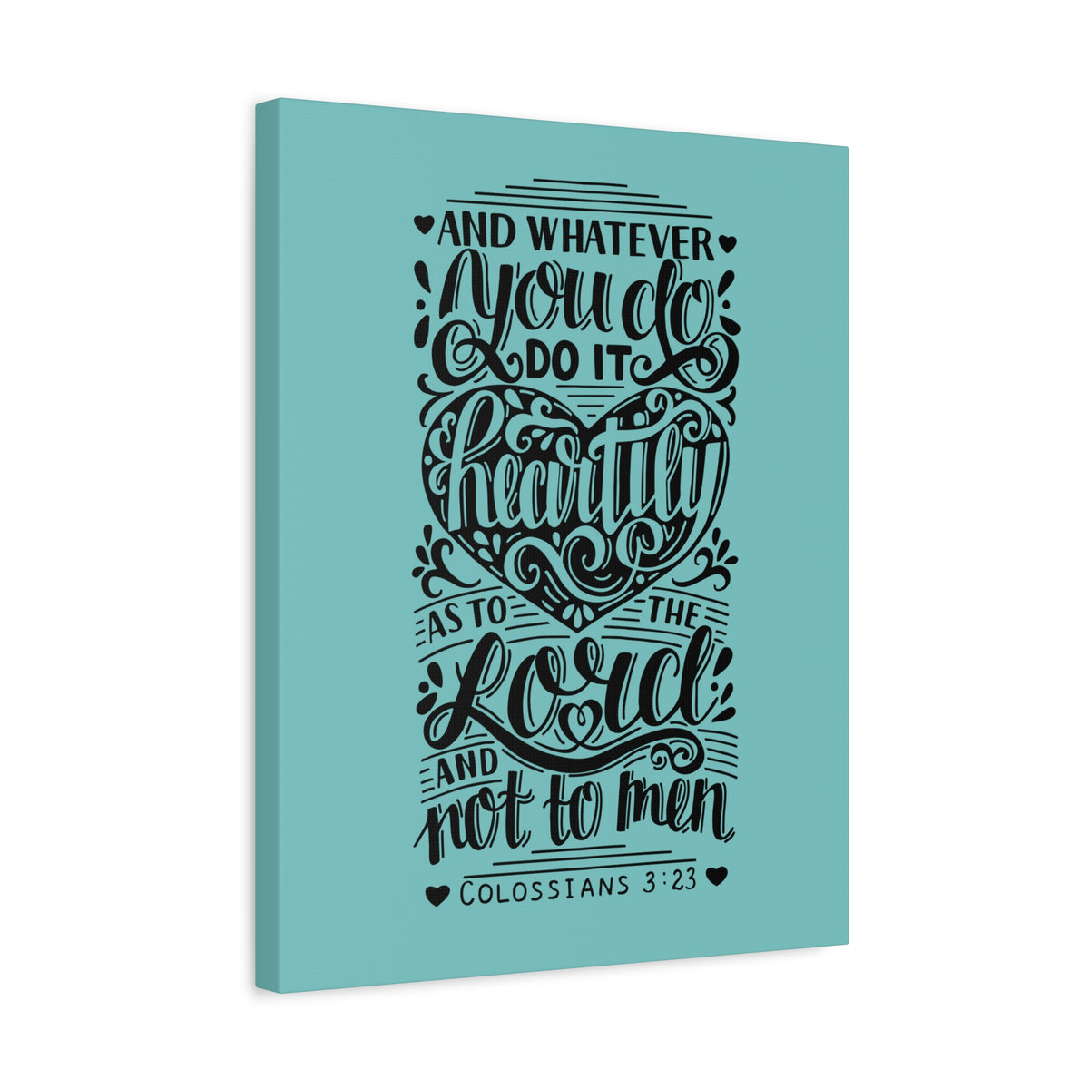 Scripture Canvas As To The Lord Colossians 3:23 Christian Wall Art Bible Verse Print Ready to Hang
