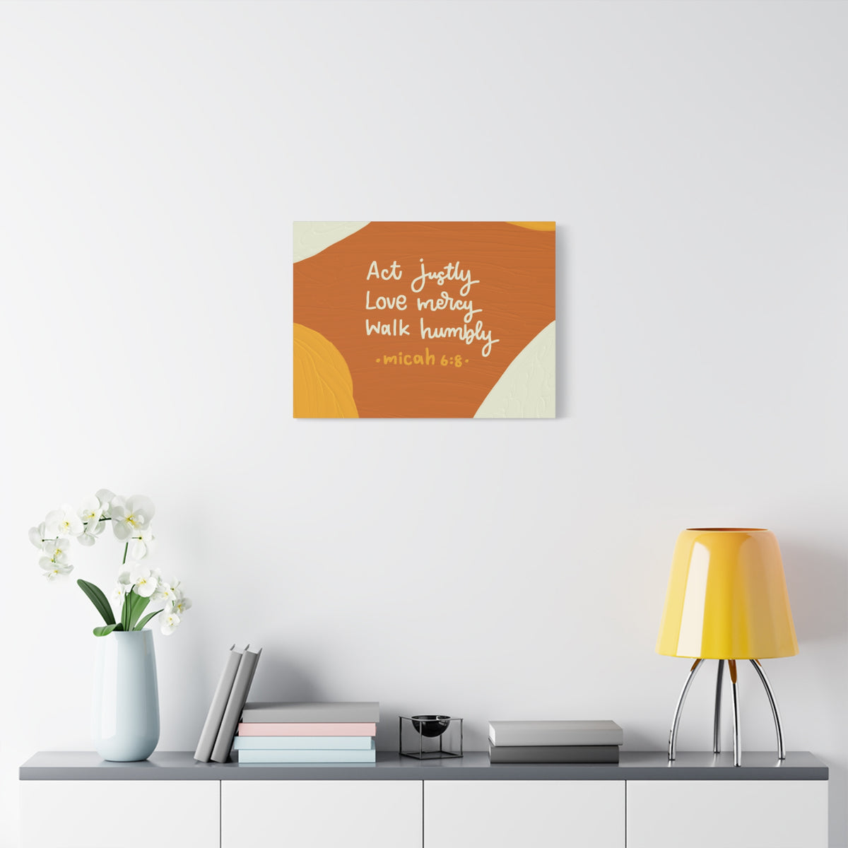 Scripture Canvas Act Justly Micah 6:8 Wall Art Bible Verse Print Ready to Hang