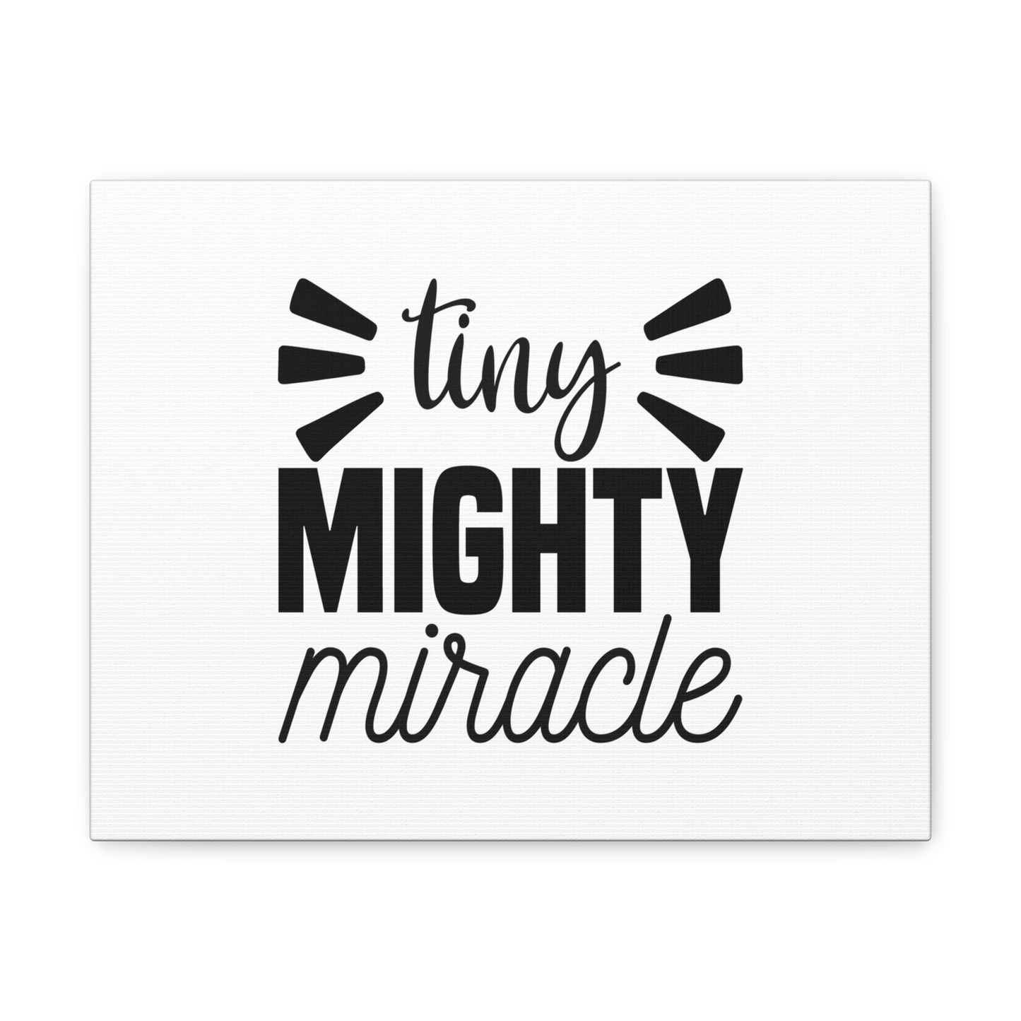 Tiny Mighty Miracle Luke 18:27 Christian Wall Art Bible Verse Print Ready to Hang