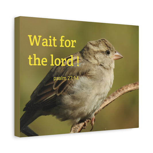 Scripture Walls Wait For The Lord Psalm 27:14 Bible Verse Canvas Christian Wall Art Ready to Hang