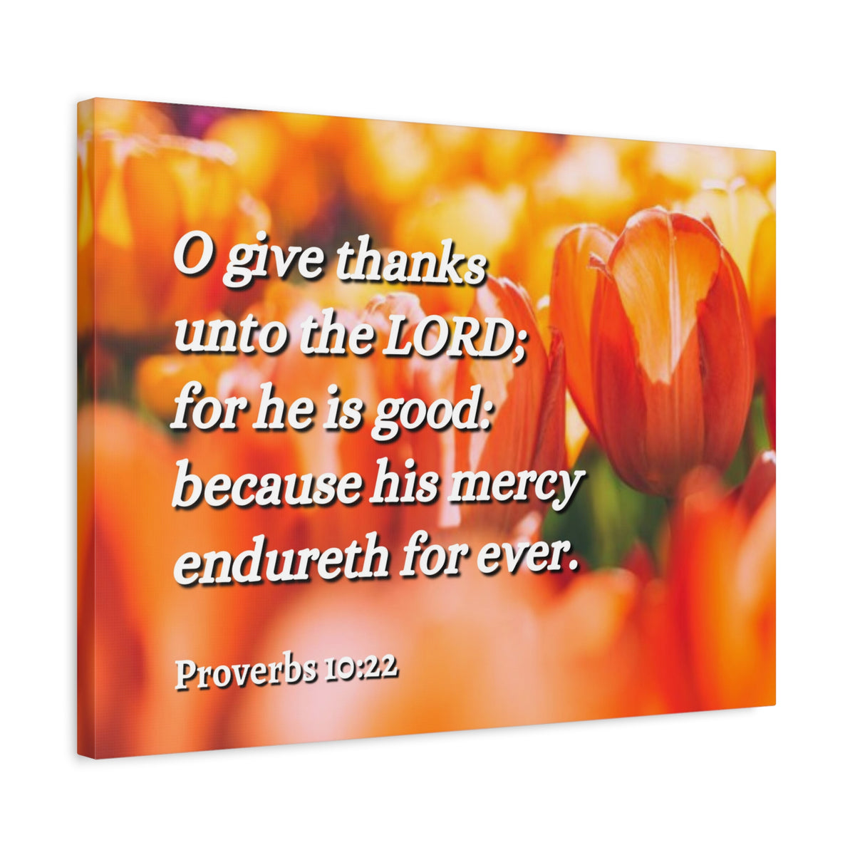 Scripture Canvas The Blessing Proverbs 10:22 Christian Wall Art Bible Verse Print Ready to Hang