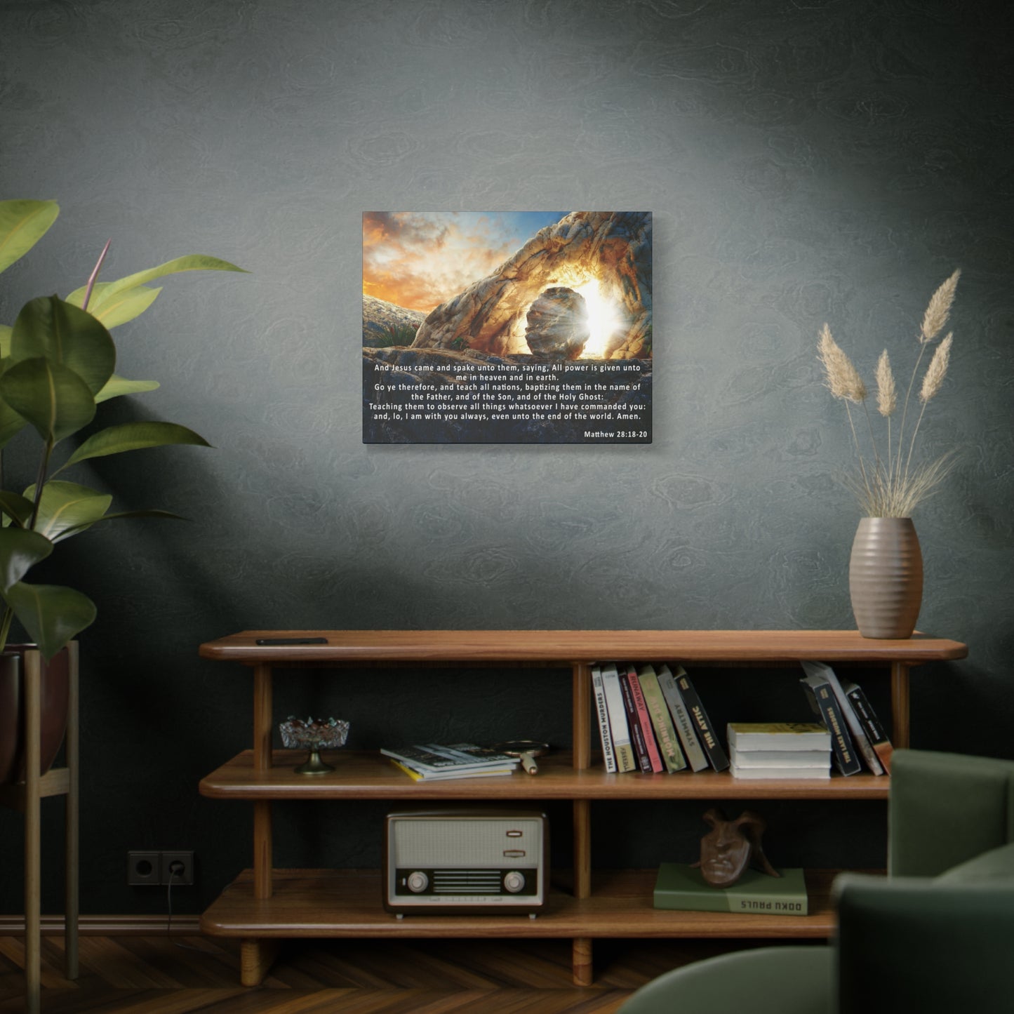 Matthew 28:18-20 The Great Commission Canvas – Christian Wall Art, Ready to Hang