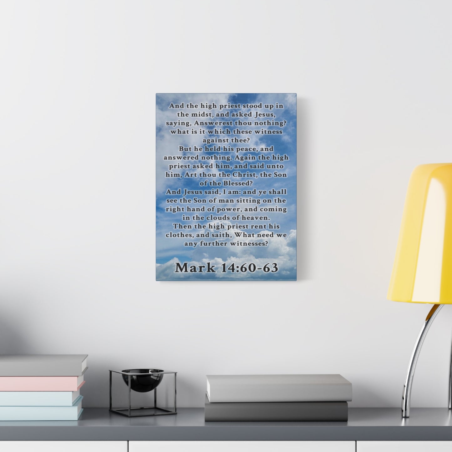 Scripture Walls Mark 14:60-63 KJV Christian Wall Art Print Ready to Hang Unframed