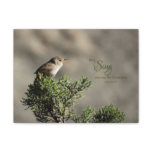 They Sing Psalm 104:12 Christian Wall Art Bible Verse Print Ready to Hang