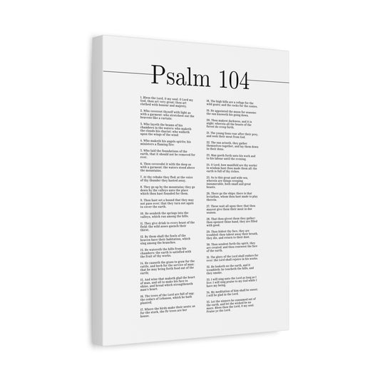 Scripture Canvas Clothed In Honour And Majesty Psalm 104 Christian Wall Art Bible Verse Print Ready to Hang