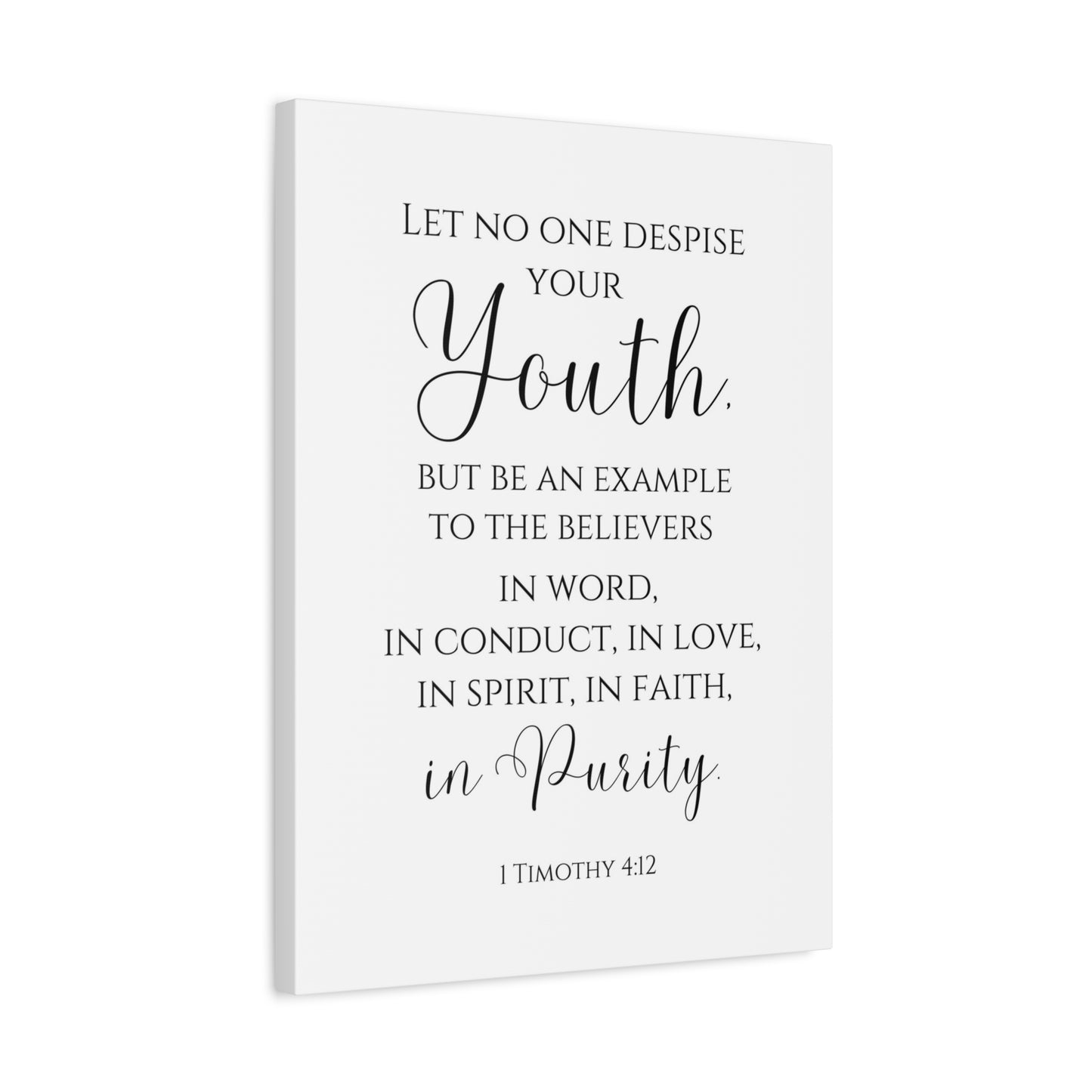 Scripture Walls 1 Timothy 4:12 Be An Example Bible Verse Canvas Christian Wall Art Ready to Hang Unframed