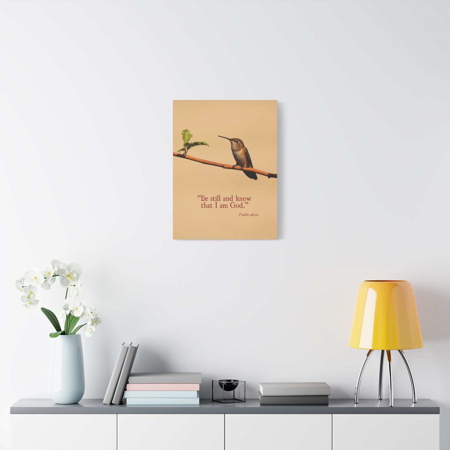 Scripture Canvas Know That I Am God Psalm 46:10 Christian Wall Art Bible Verse Print Ready to Hang