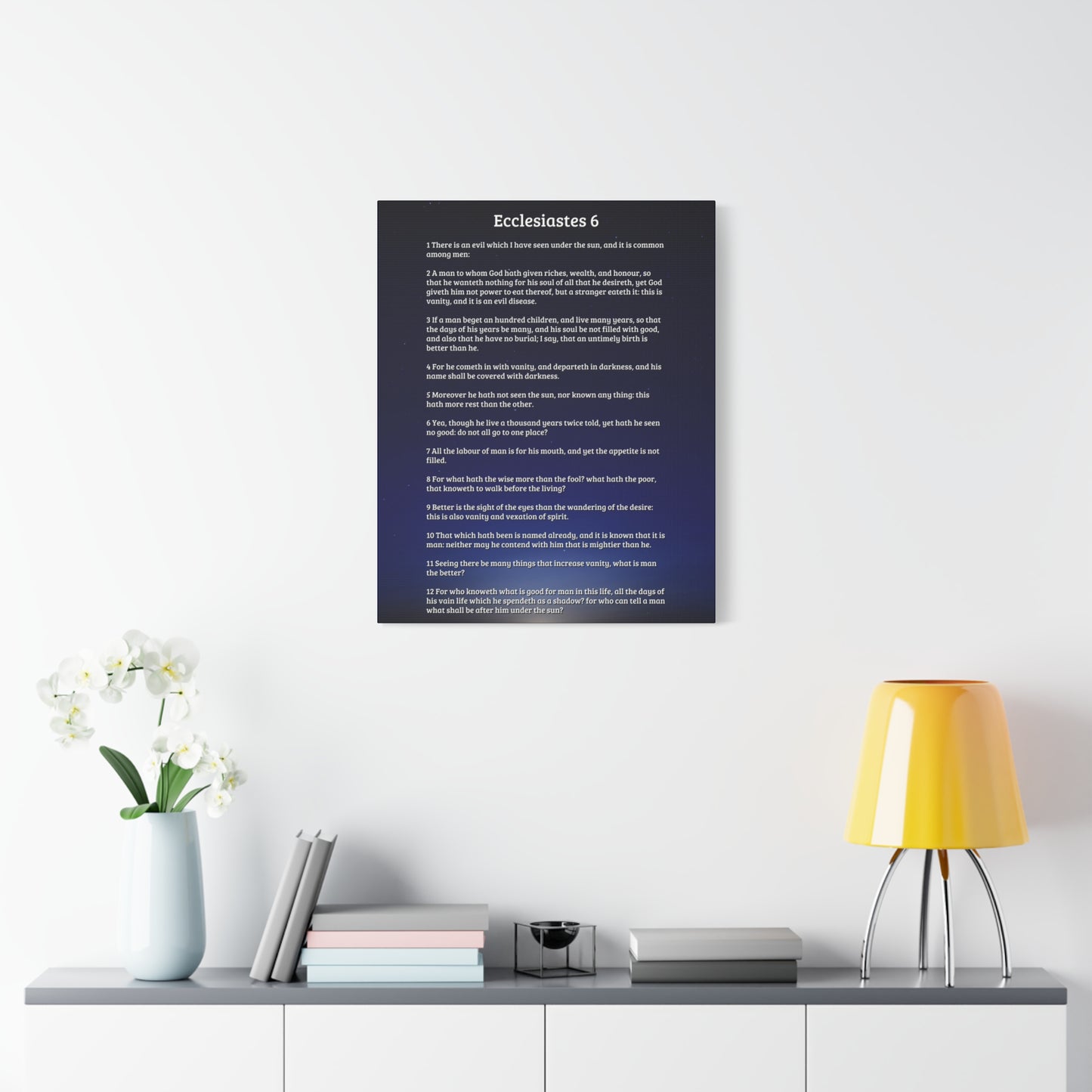Scripture Walls Vanity Of Riches Ecclesiastes 6 Bible Verse Canvas Christian Wall Art Ready to Hang