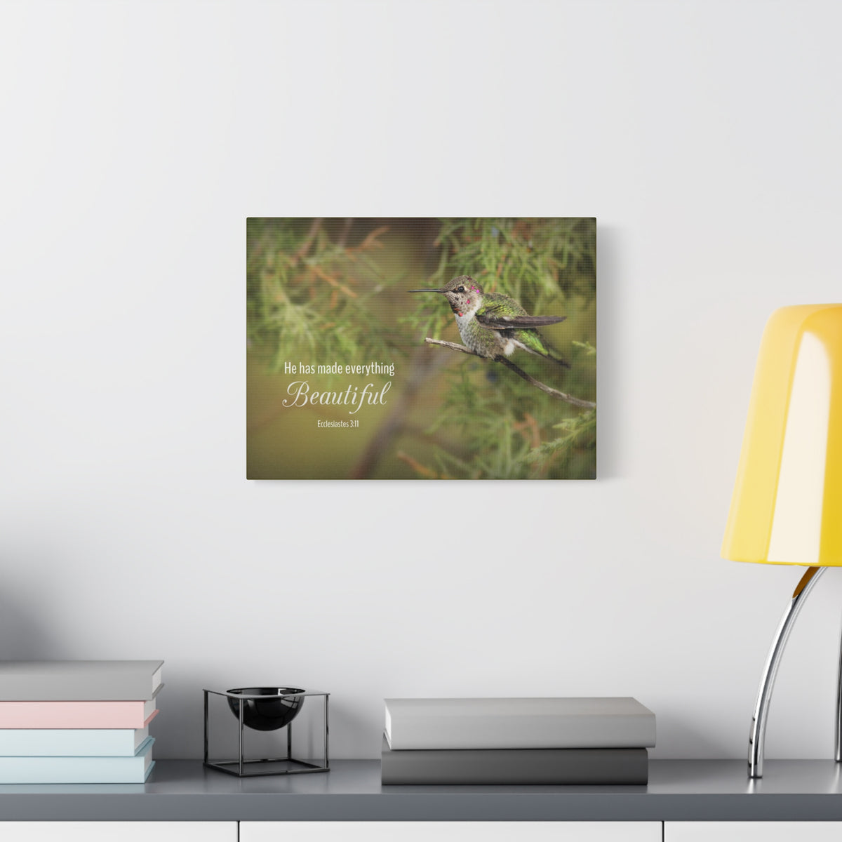 Scripture Canvas Everything Beautiful Ecclesiastes 3:11 Christian Wall Art Bible Verse Print Ready to Hang