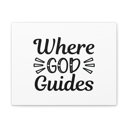 Where God Guides John 16:13 Christian Wall Art Bible Verse Print Ready to Hang