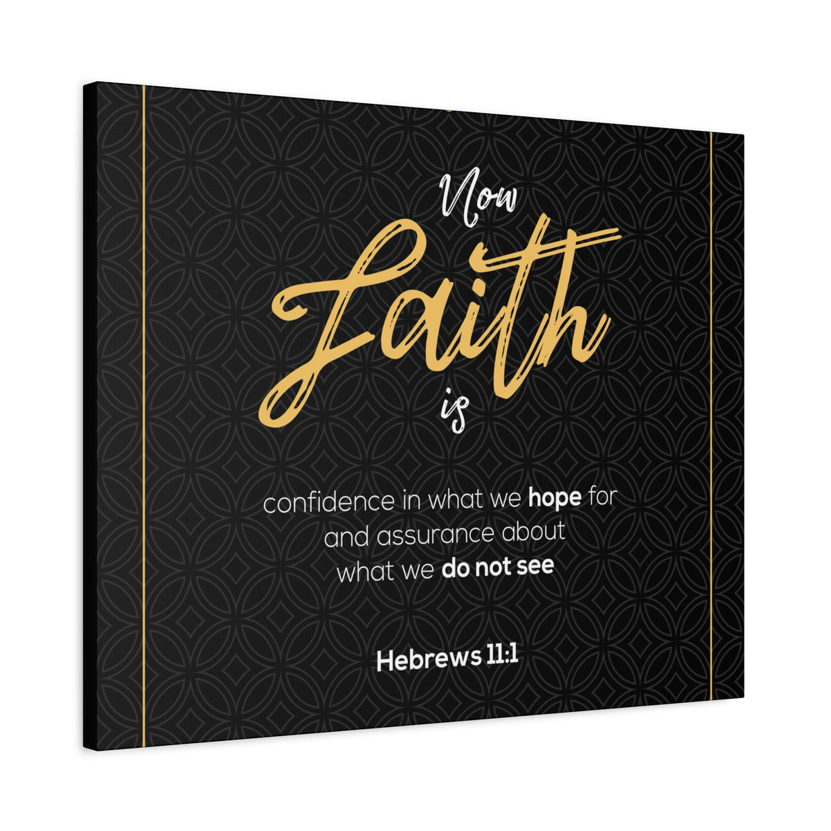 Scripture Canvas We Hope Black Hebrews 11:1 Christian Wall Art Bible Verse Print Ready to Hang