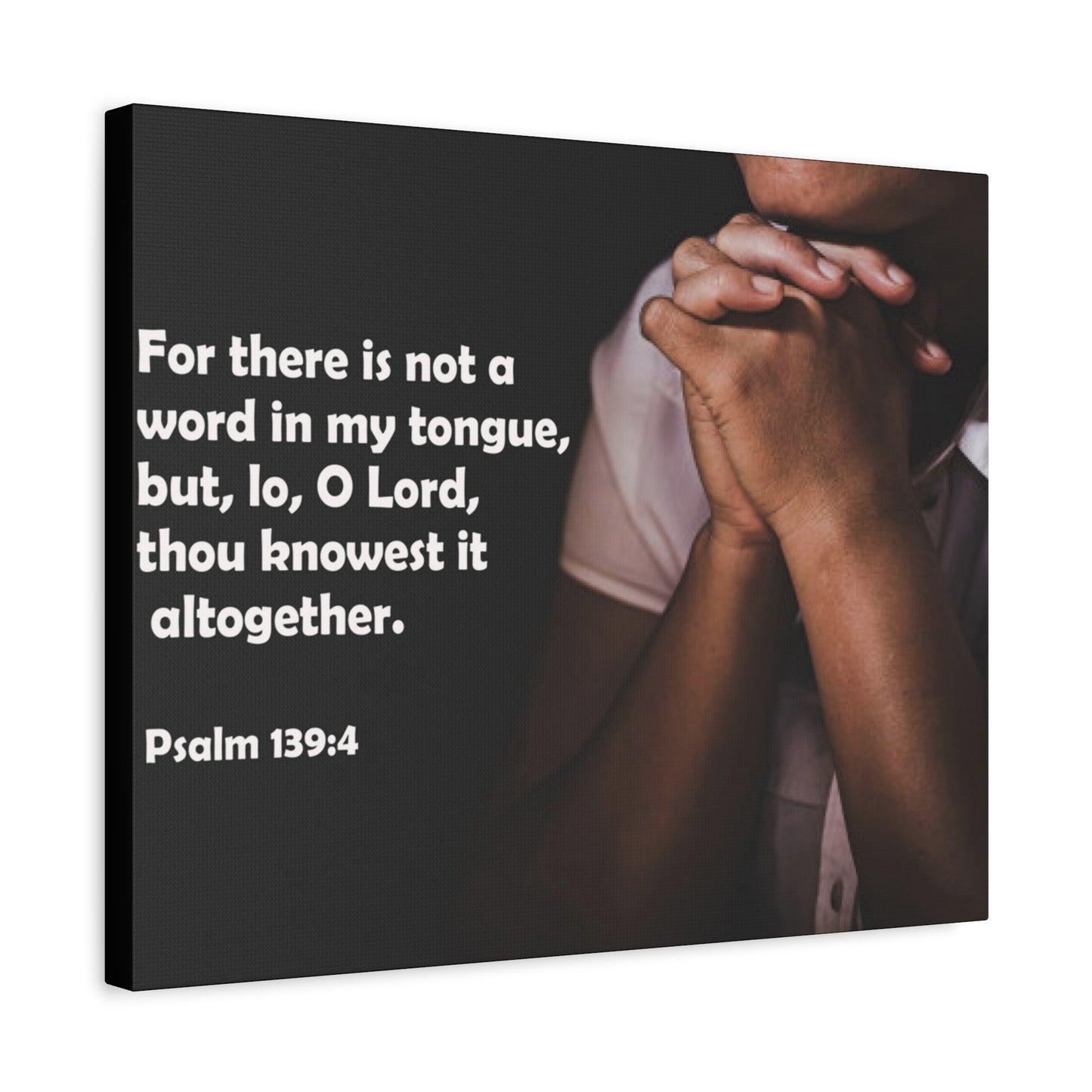 Bible Verse Canvas For There is Not a Word Psalm 139:4 Christian Home Décor Wall Art Scripture Ready to Hang Faith Print