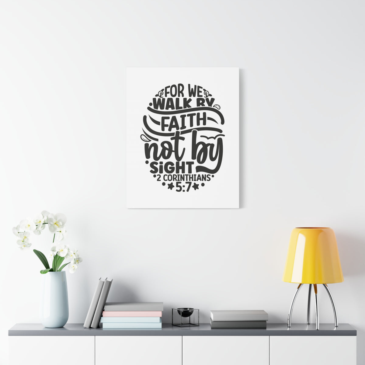 Scripture Walls Walk by Faith 2 Corinthians 5:7 Bible Verse Canvas Christian Wall Art Ready to Hang Unframed