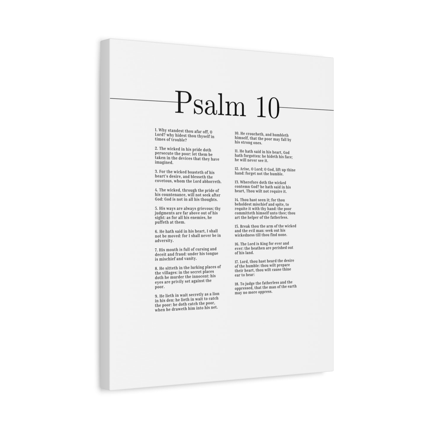 Scripture Canvas The Lord Is King Forever And Ever Psalm 10 Christian Wall Art Bible Verse Print Ready to Hang